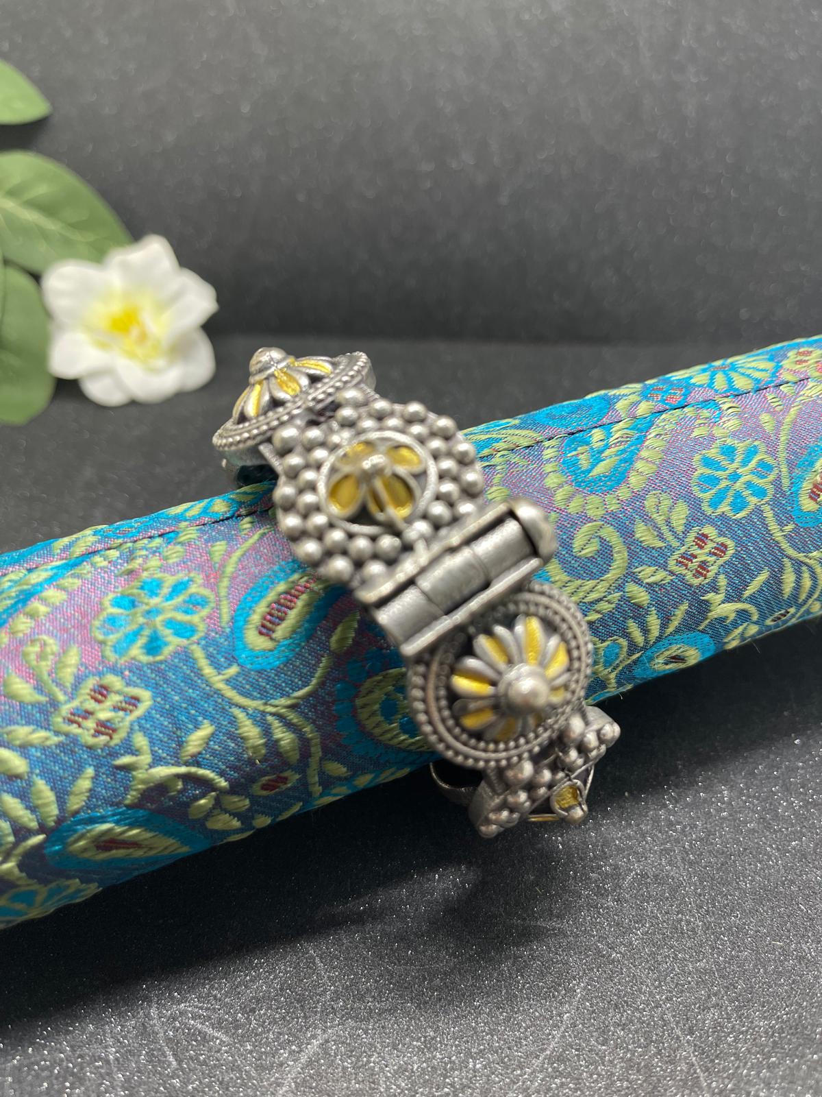Dual-tone German Silver Openable Kada/Bangle