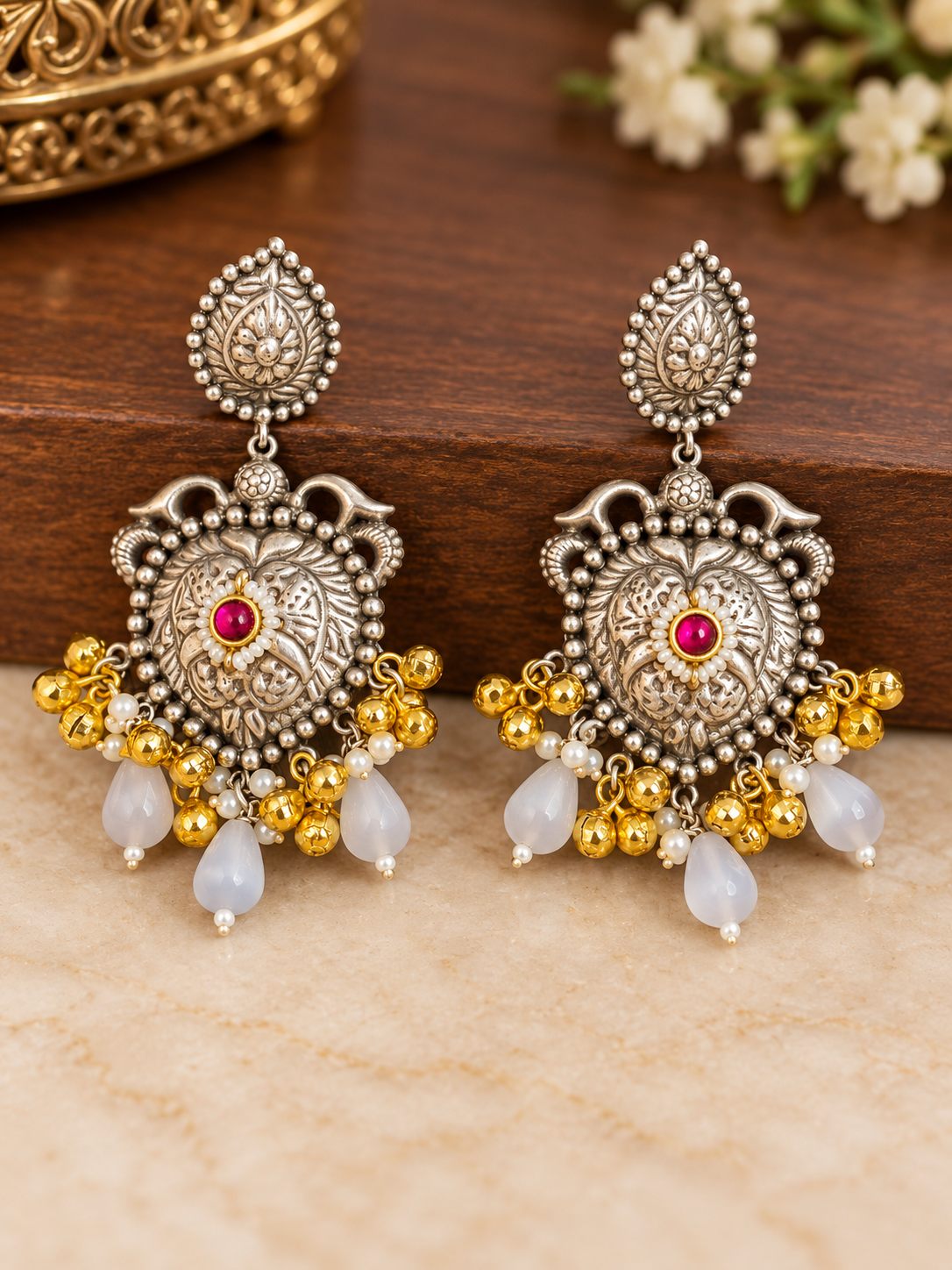 Dual Tone Necklace Set