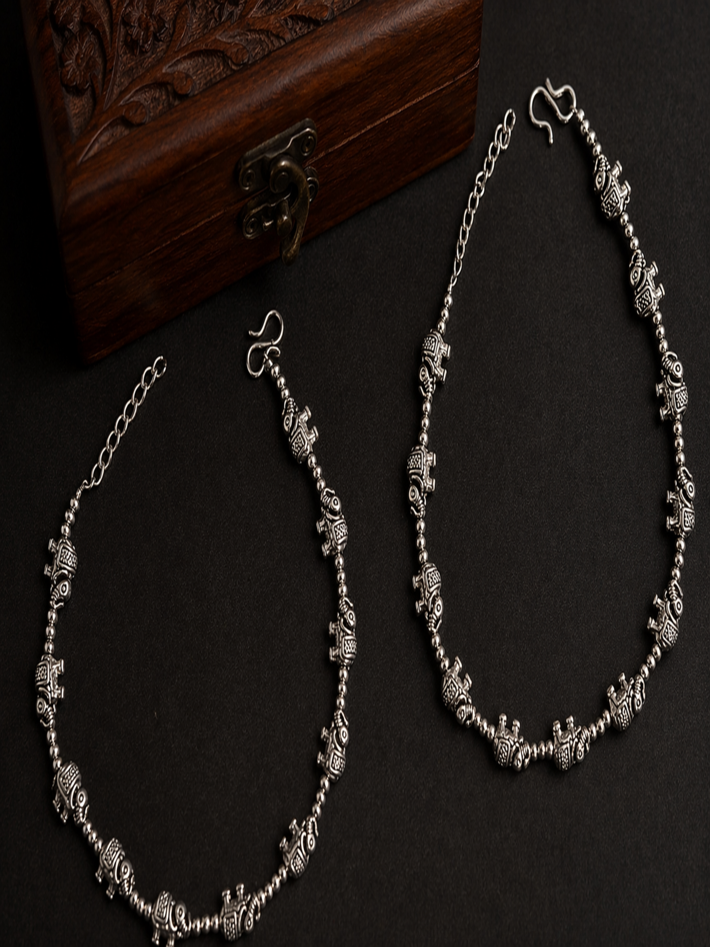 Elephant Design Anklets