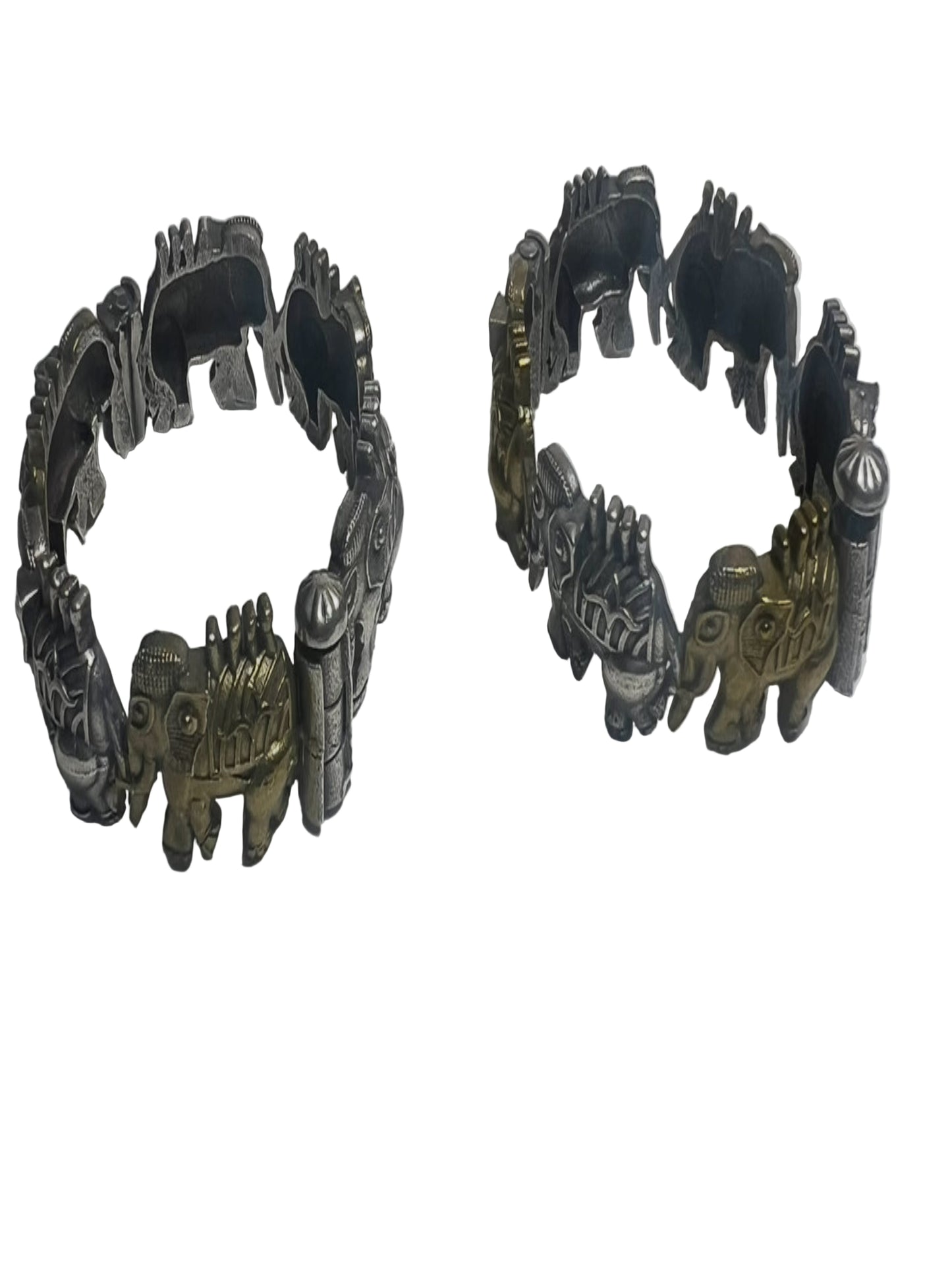 Dual tone Elephant kada/Bangle. Size 2.4