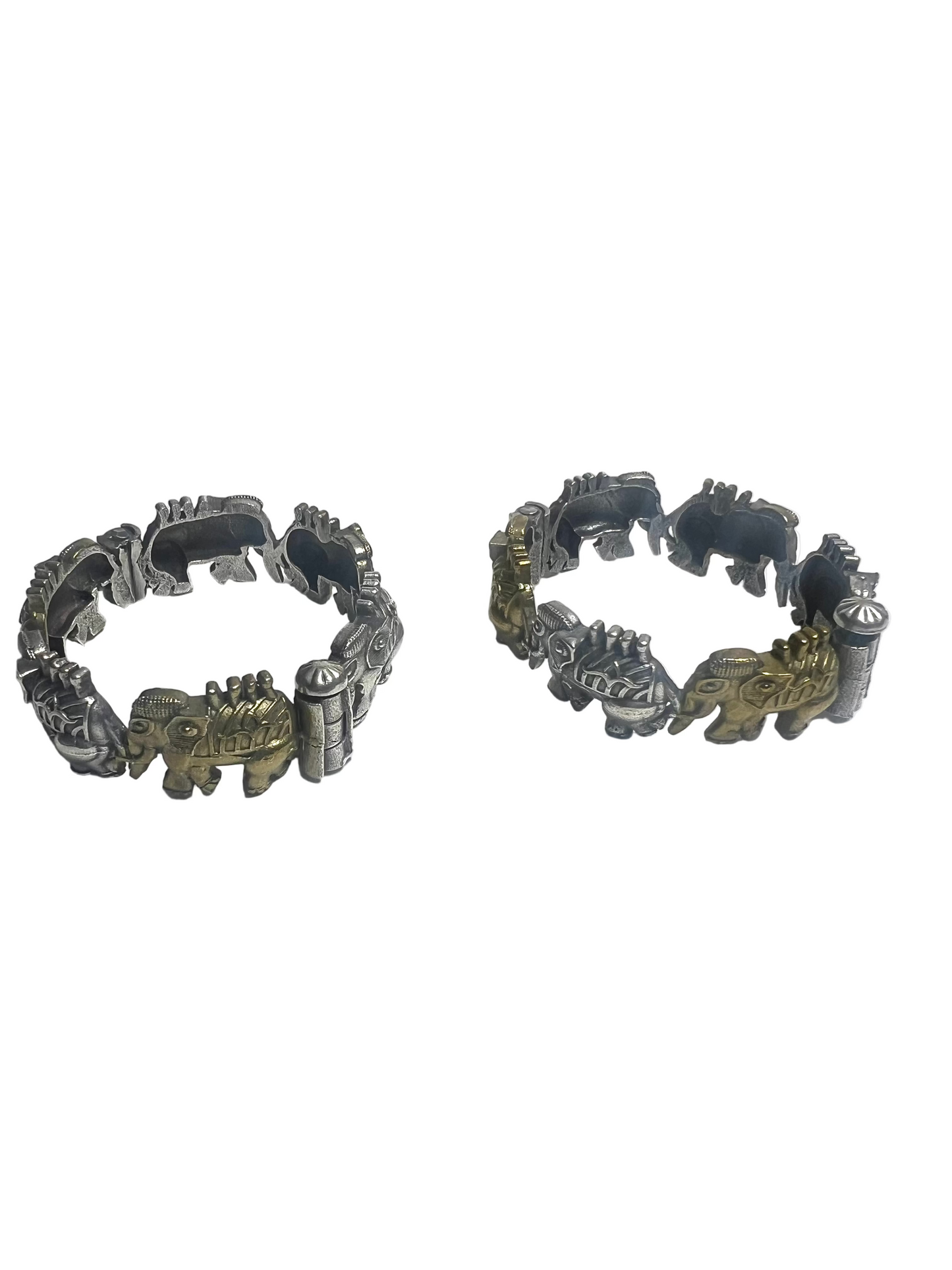Dual tone Elephant kada/Bangle. Size 2.4