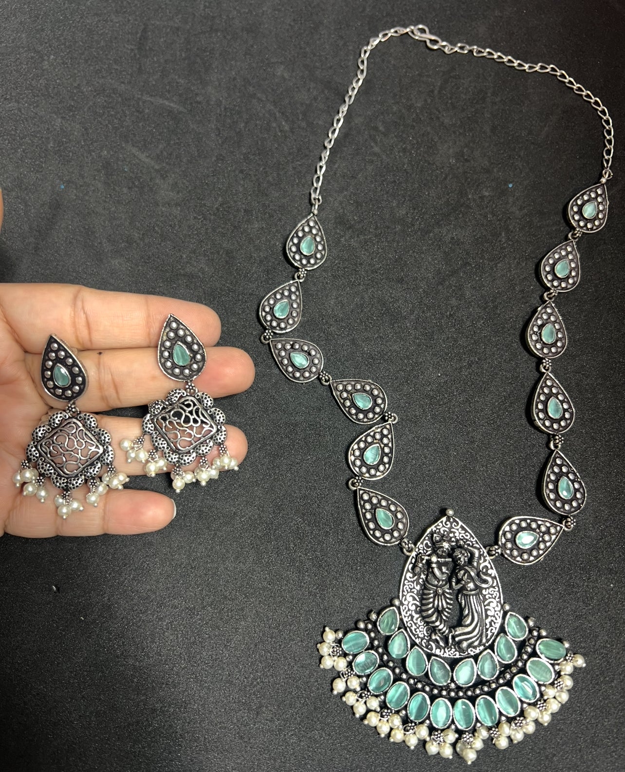 Radha Krishna Long Necklace Set