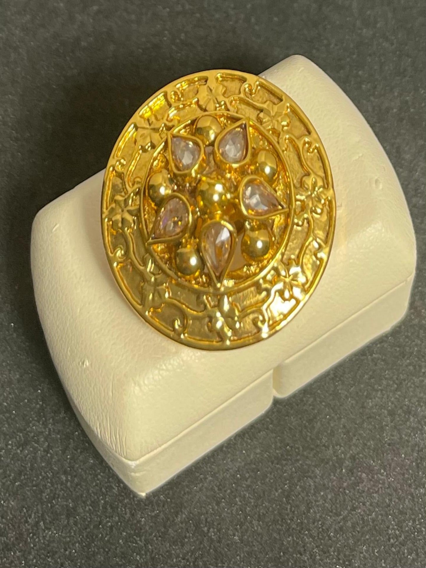 Gold Plated Adjustable Ring