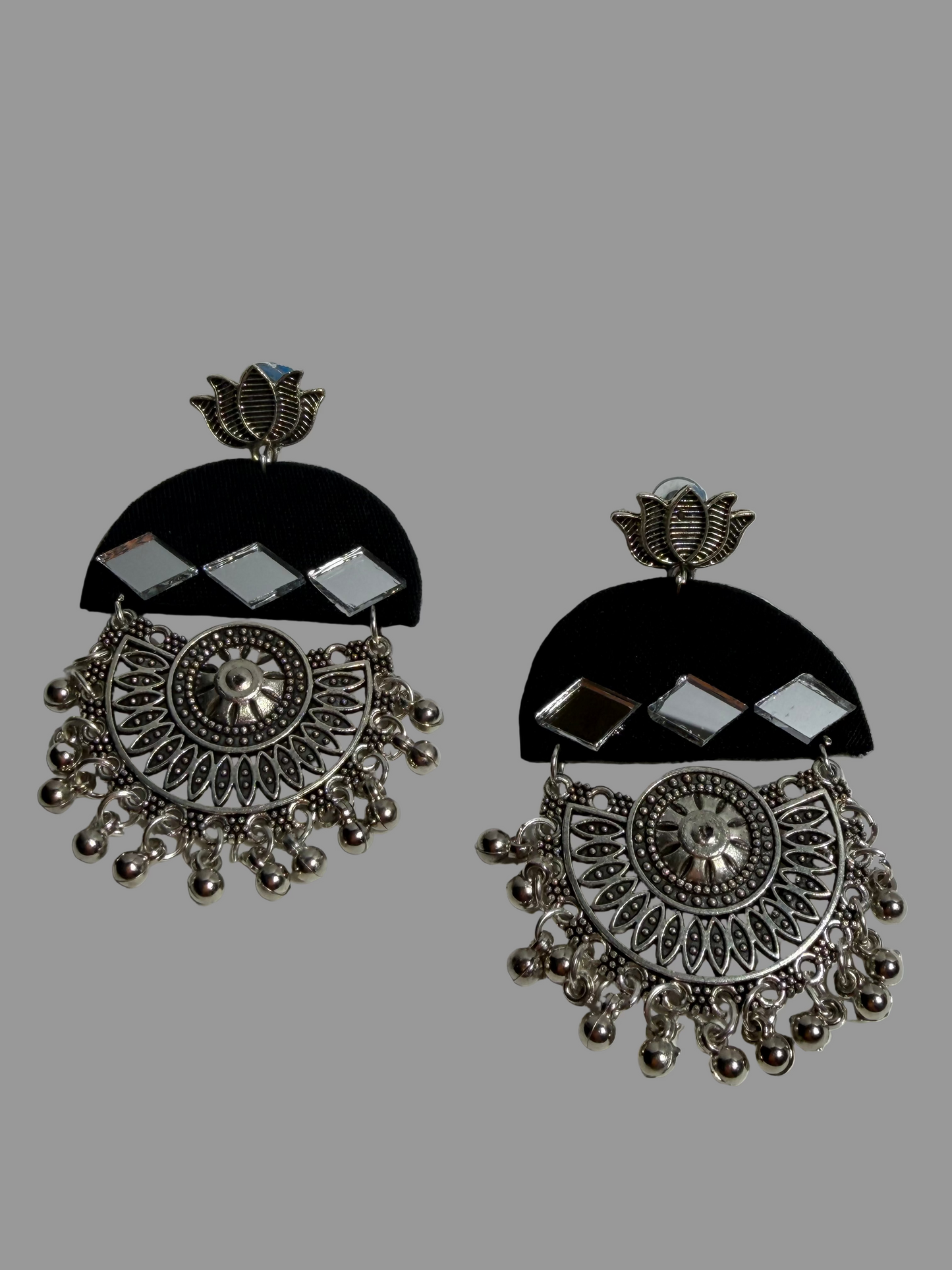 Fabric Mirrorwork Earrings