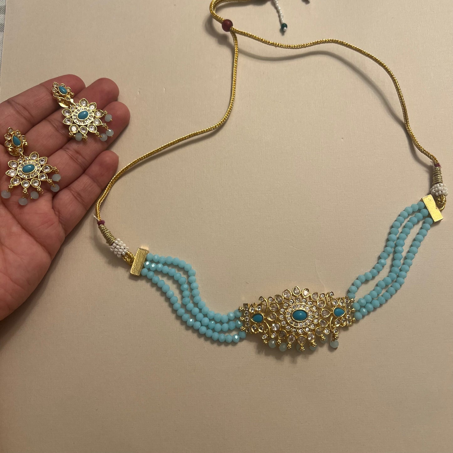 Crystal Choker/Necklace Set