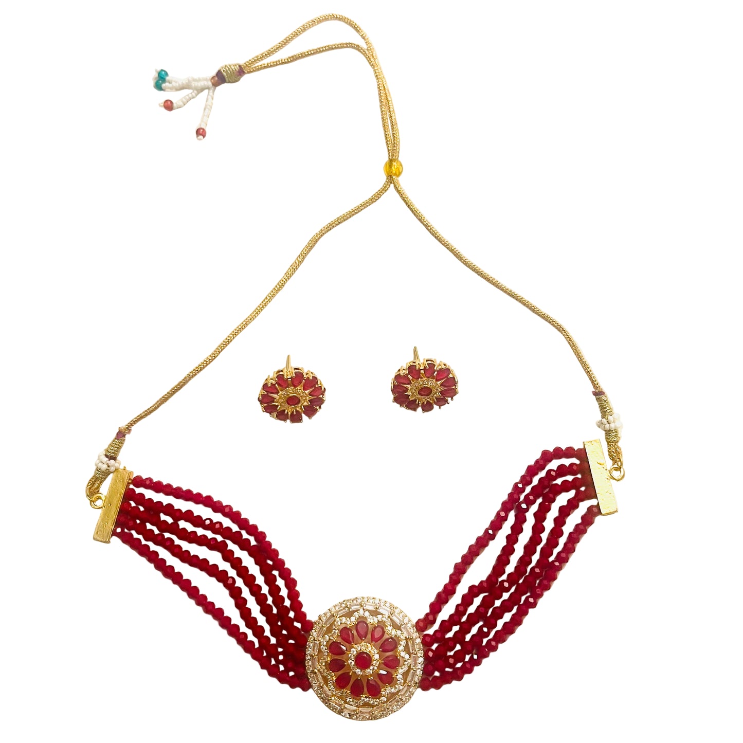 Crystal and Diamond Choker/necklace Set