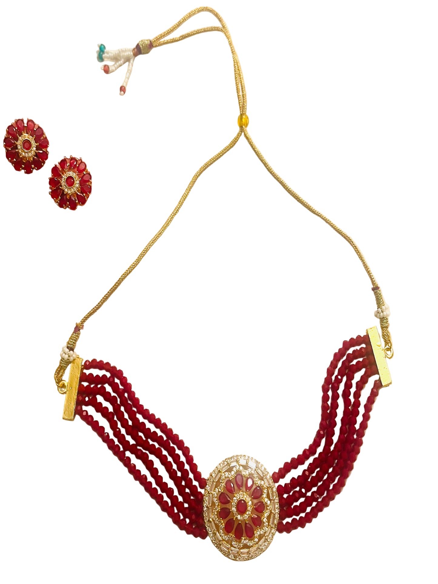 Crystal and Diamond Choker/necklace Set