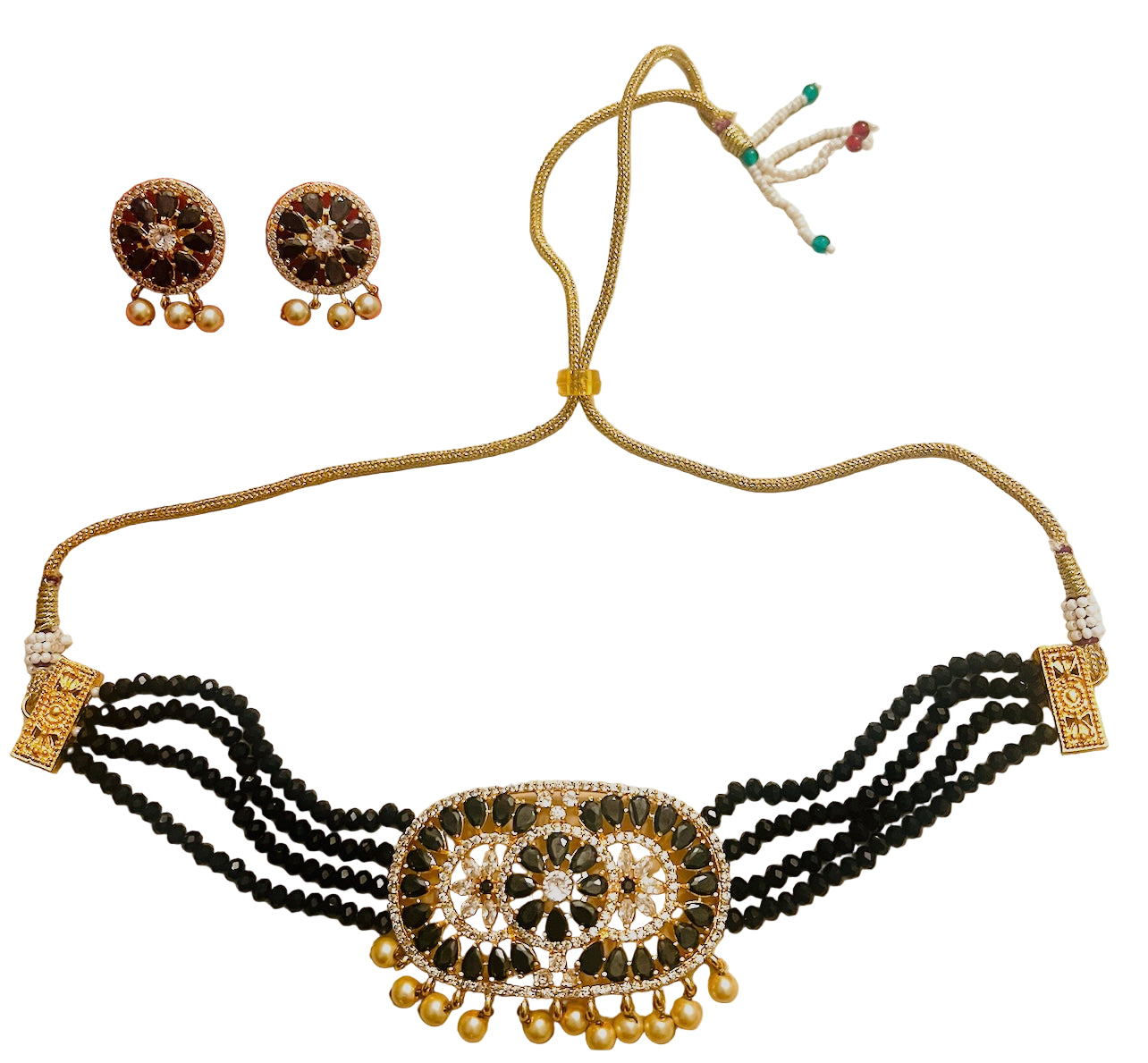 Crystal and Diamond Choker/Necklace Set