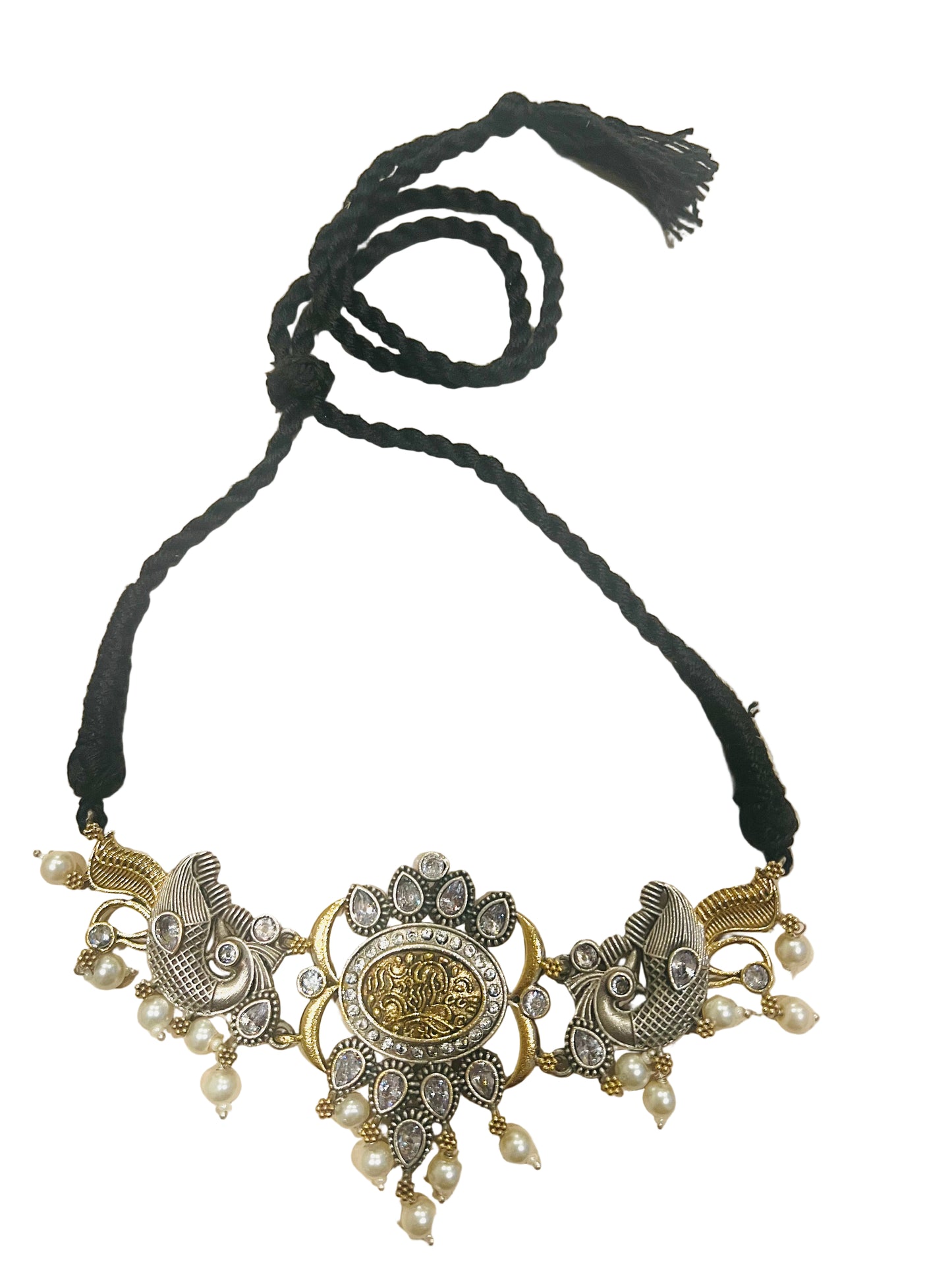 Dual Tone Necklace Set