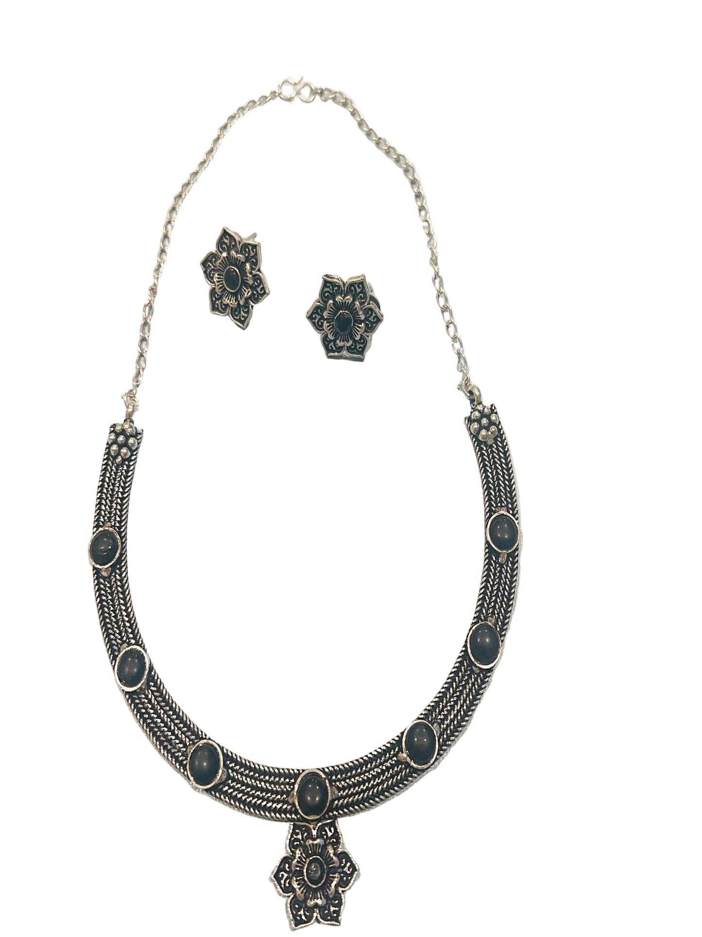 Oxidize Choker/Necklace Set