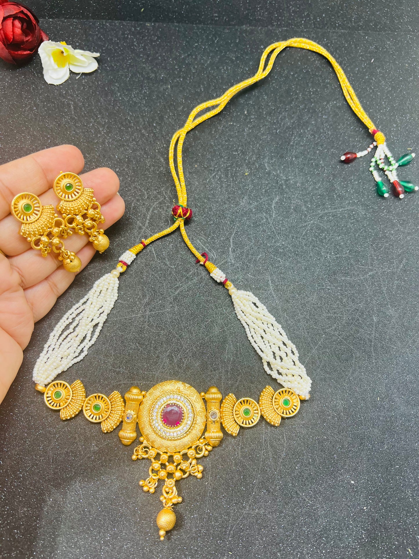 Rajwadi Pearl Necklace