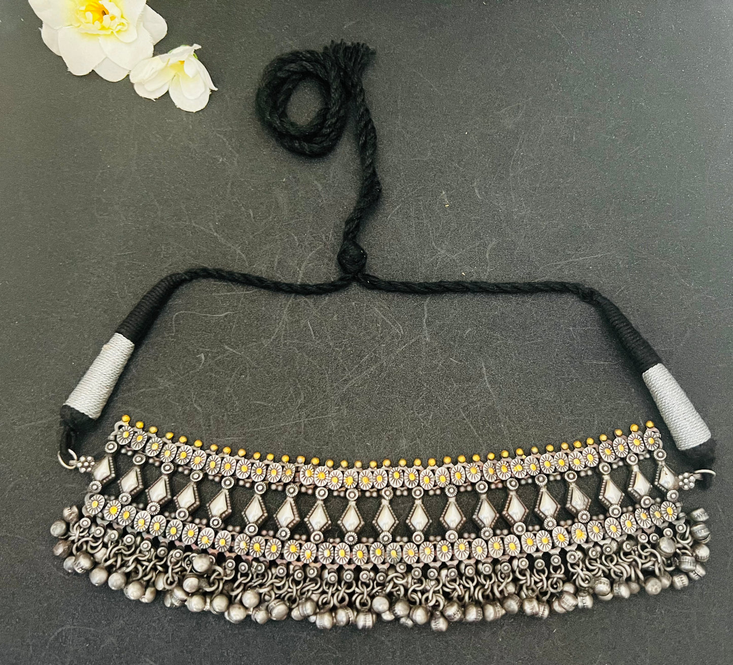 German Silver Choker with earrings