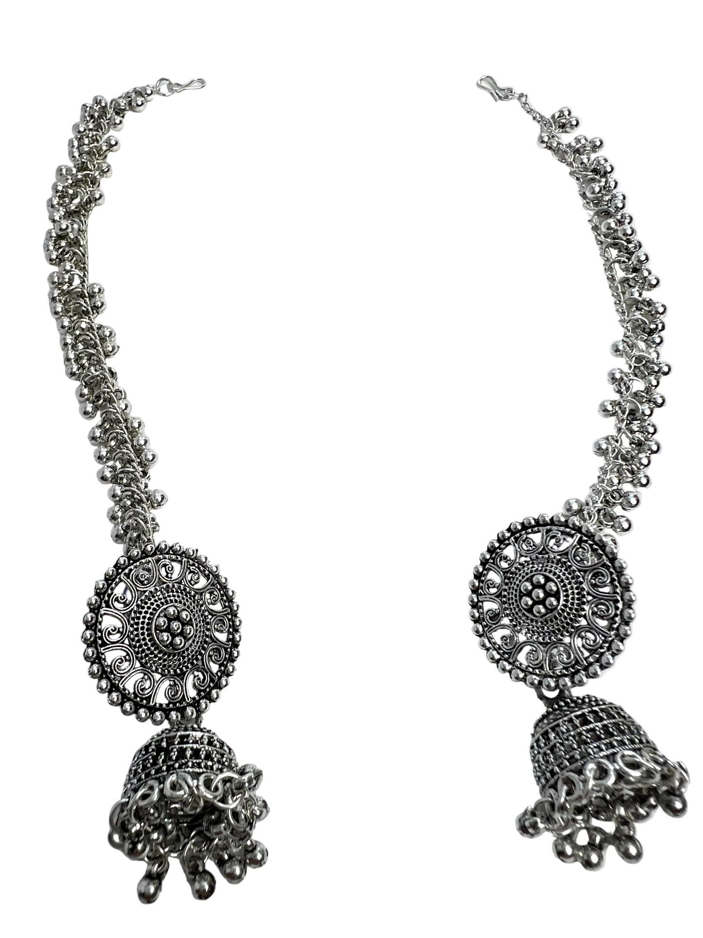 Earrings with ear chains