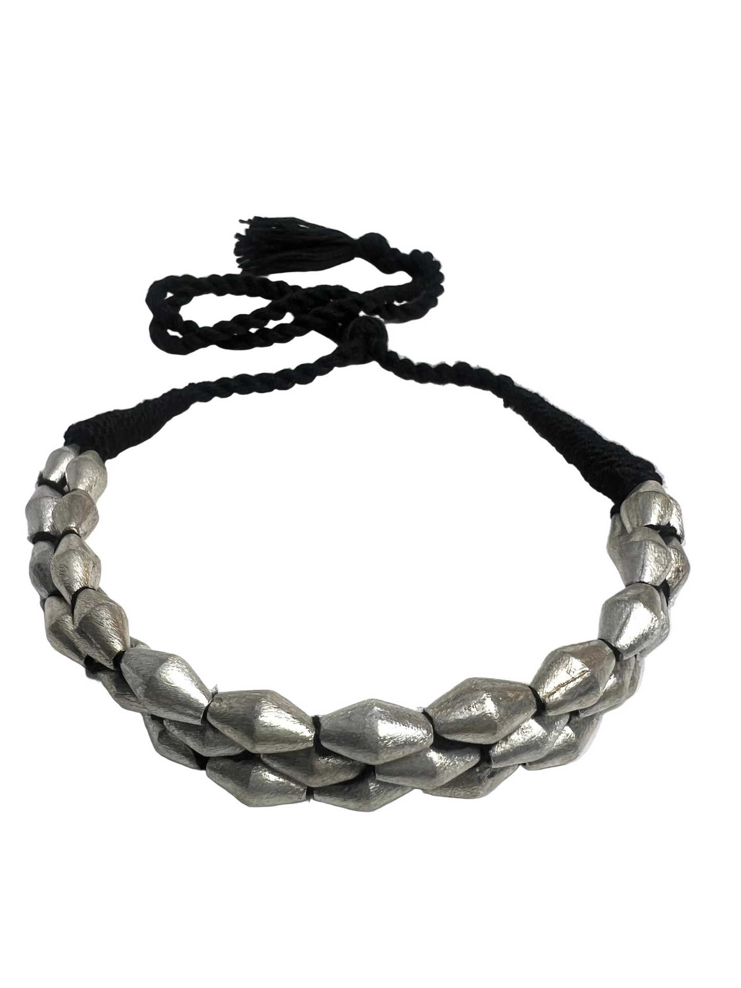 Silver Plated Dholki theme Choker Necklace