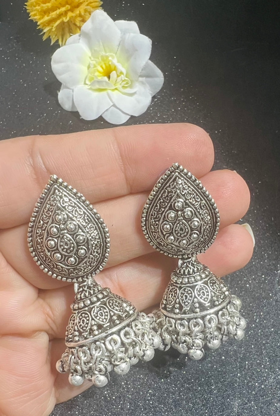 Oxidize Jhumka Earrings