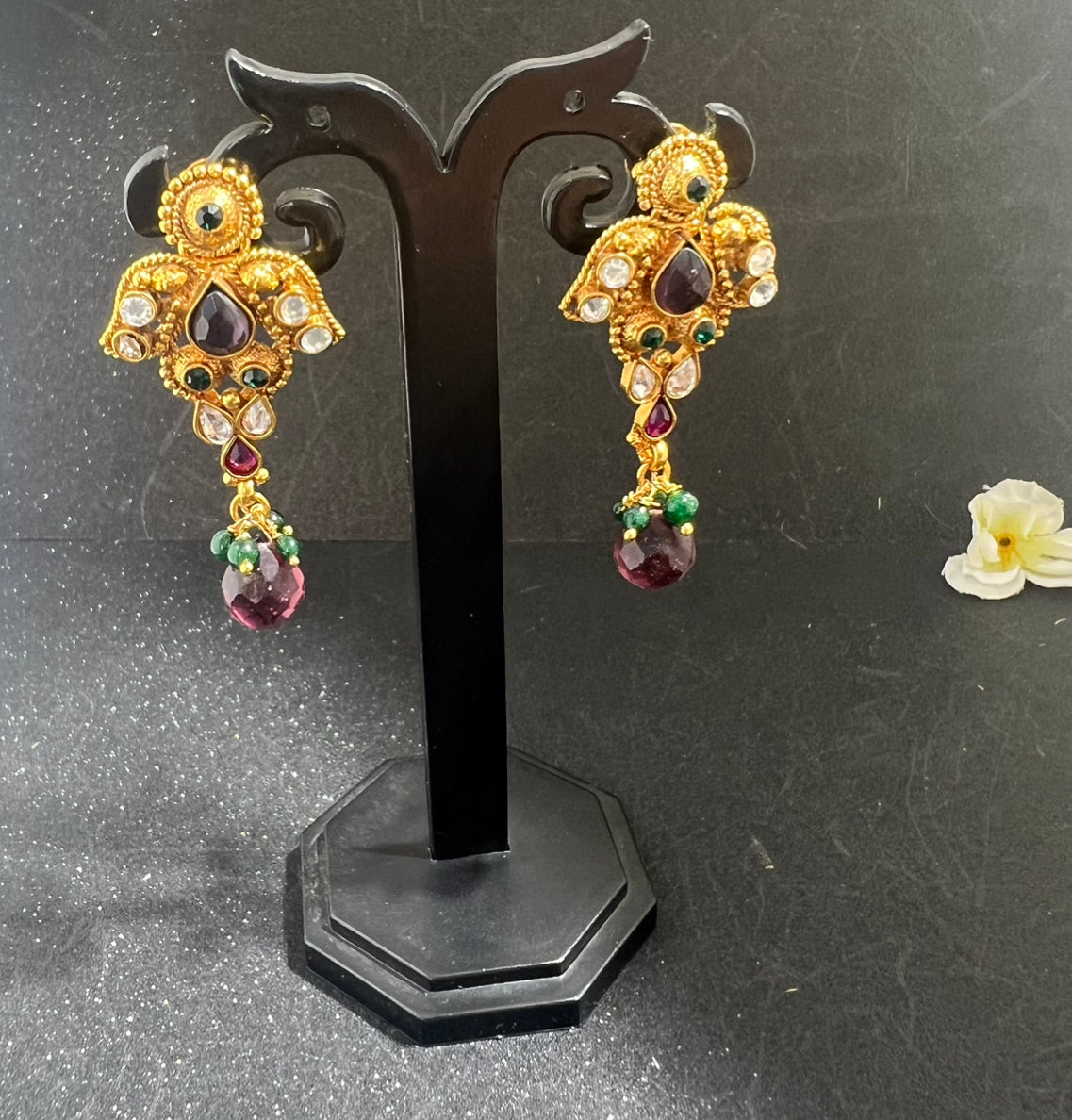 Gold Plated Necklace with Earrings