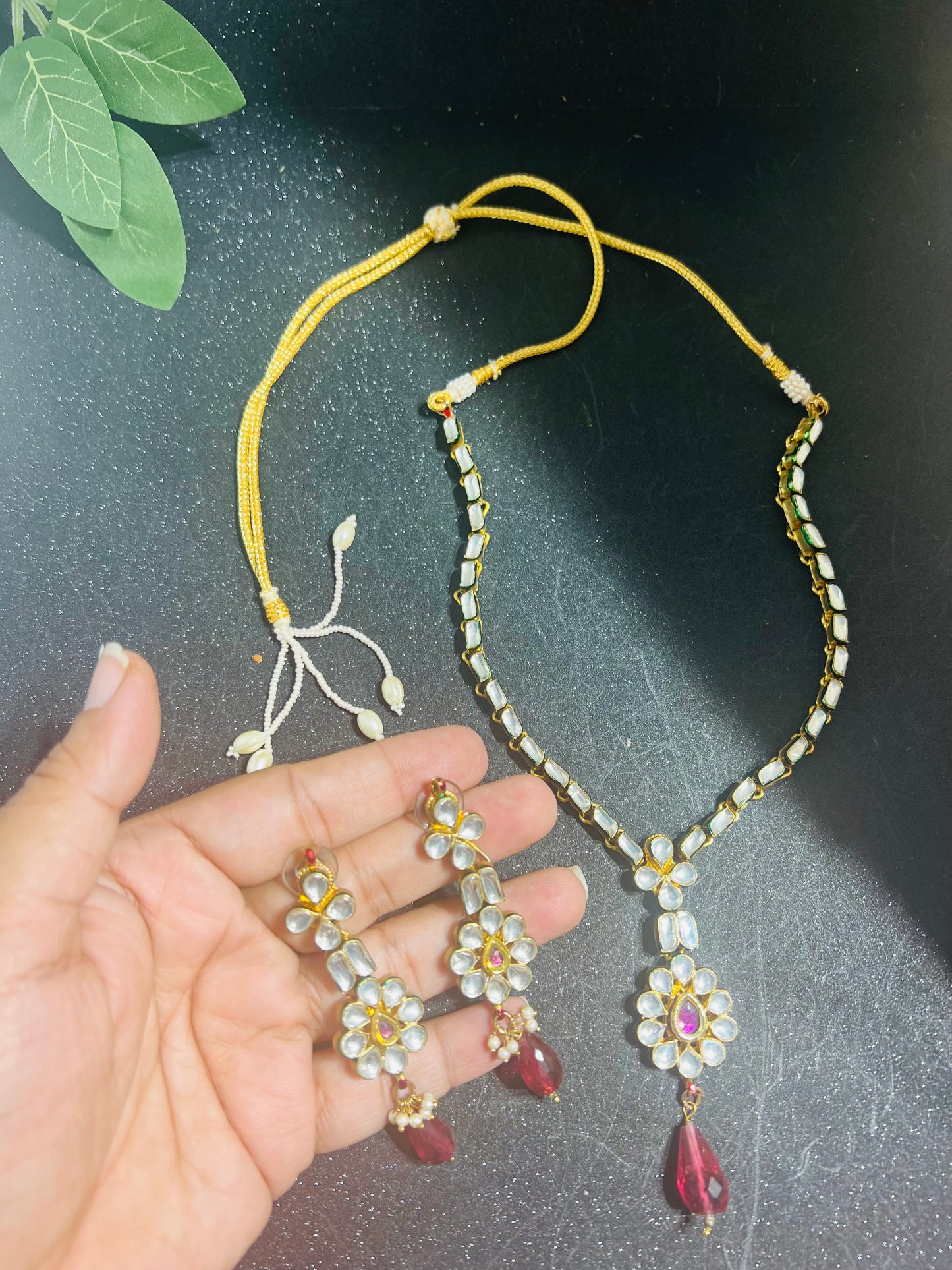 Kundan Necklace with Earrings