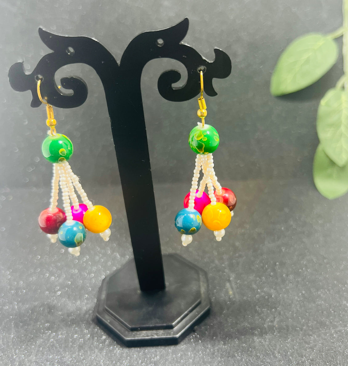 Beads Necklace with Earrings