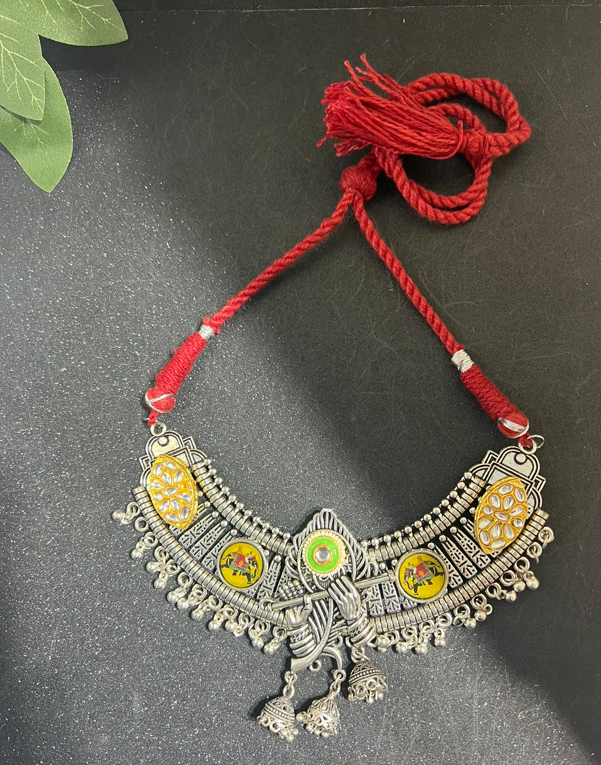 Temple Krishna Necklace Set