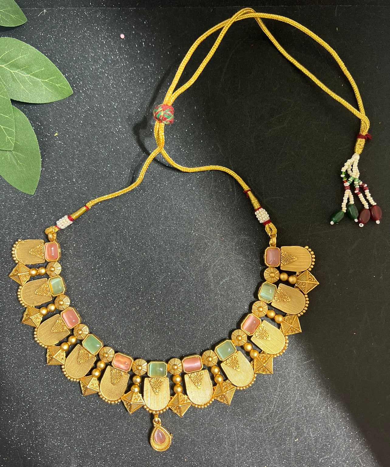 Rajwadi Choker Necklace with Earrings