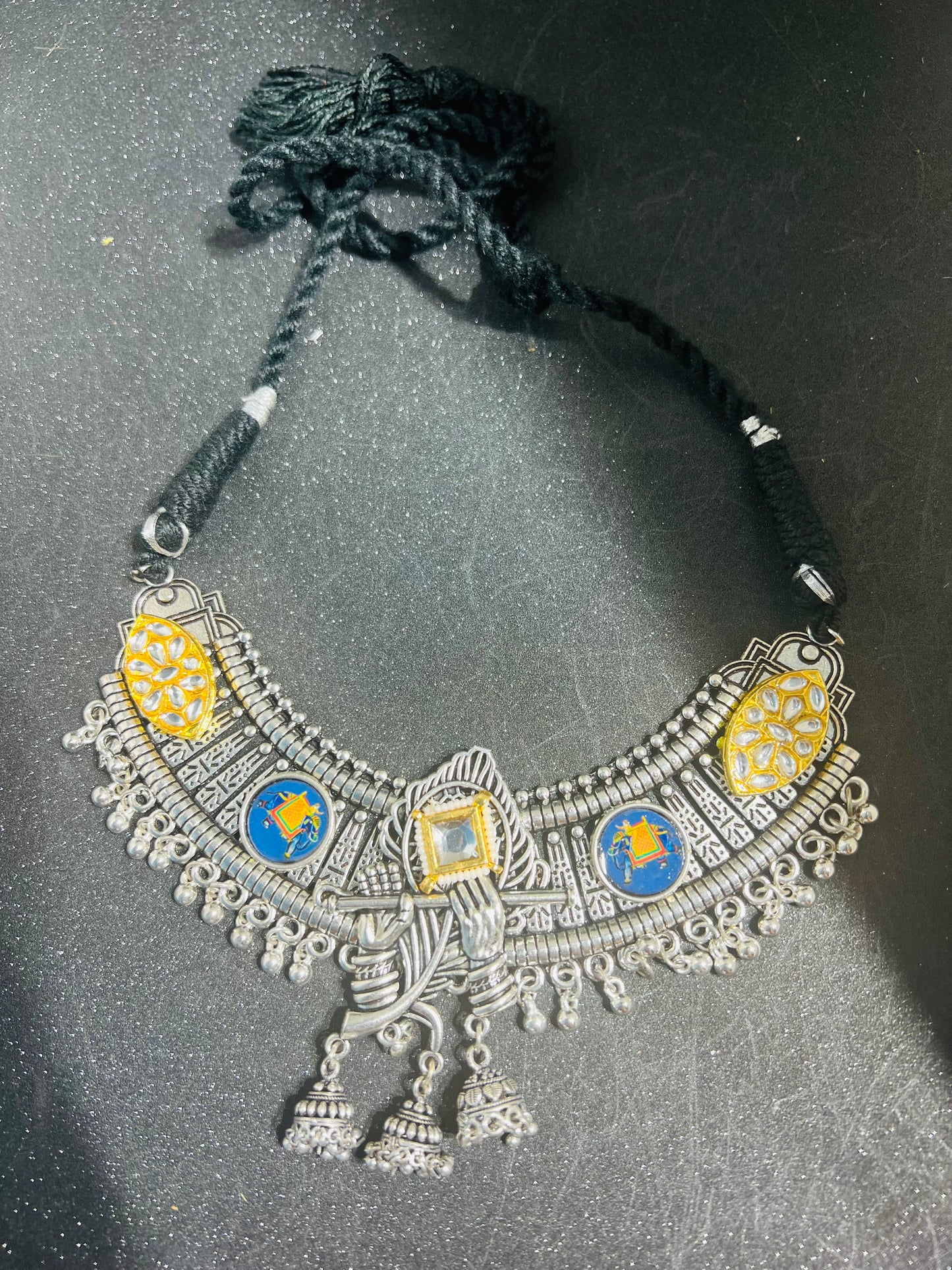 Temple Krishna Necklace Set