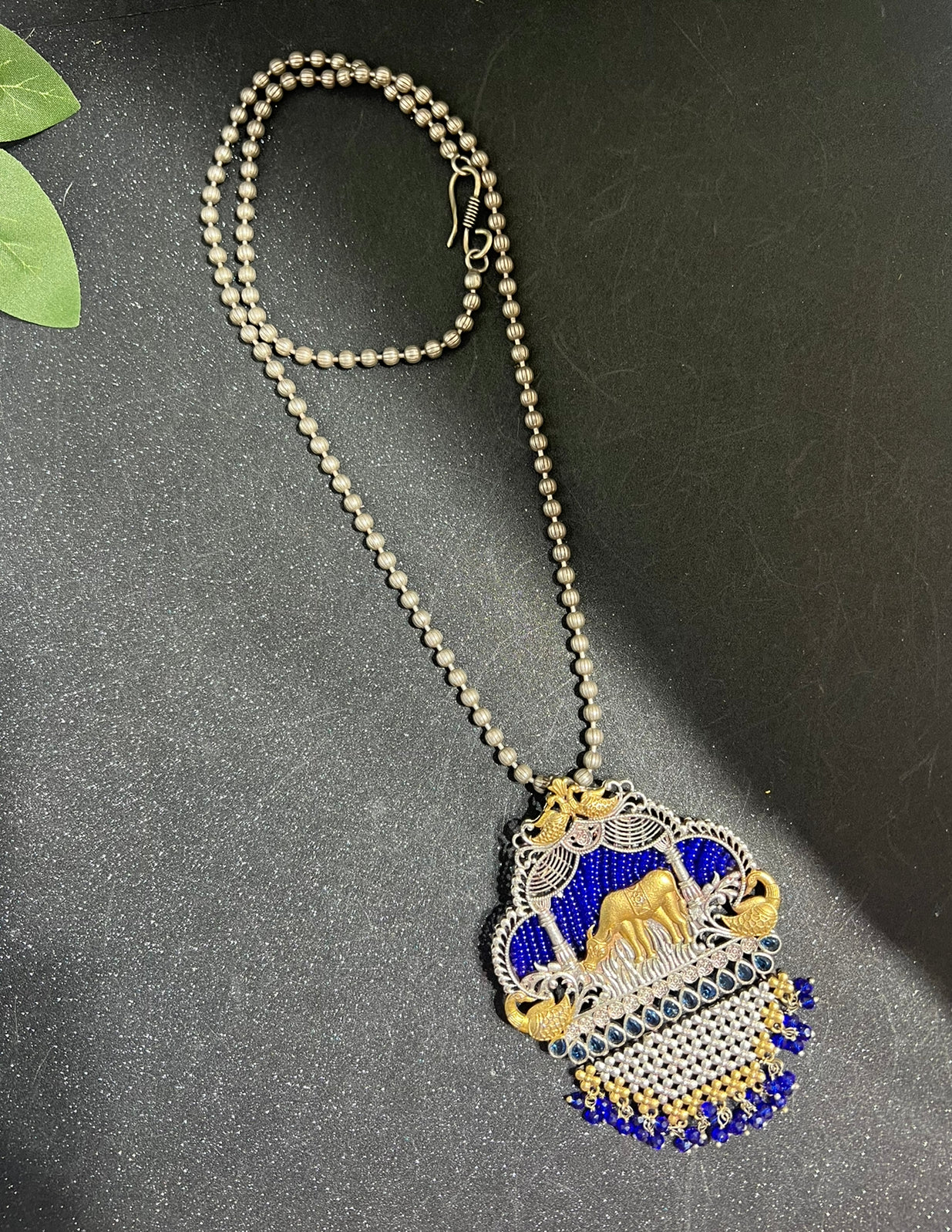 German Silver Dual Tone Long Necklace