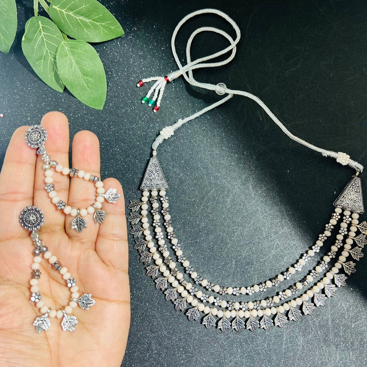 German Silver Layered Necklace