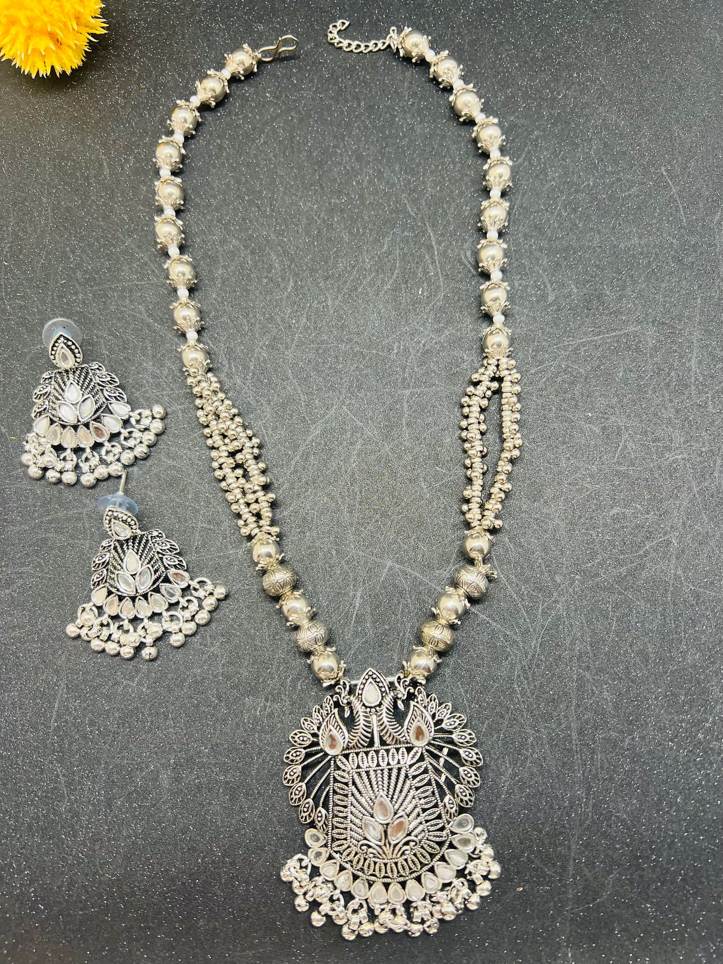 German Silver Ghungru theme Long Necklace