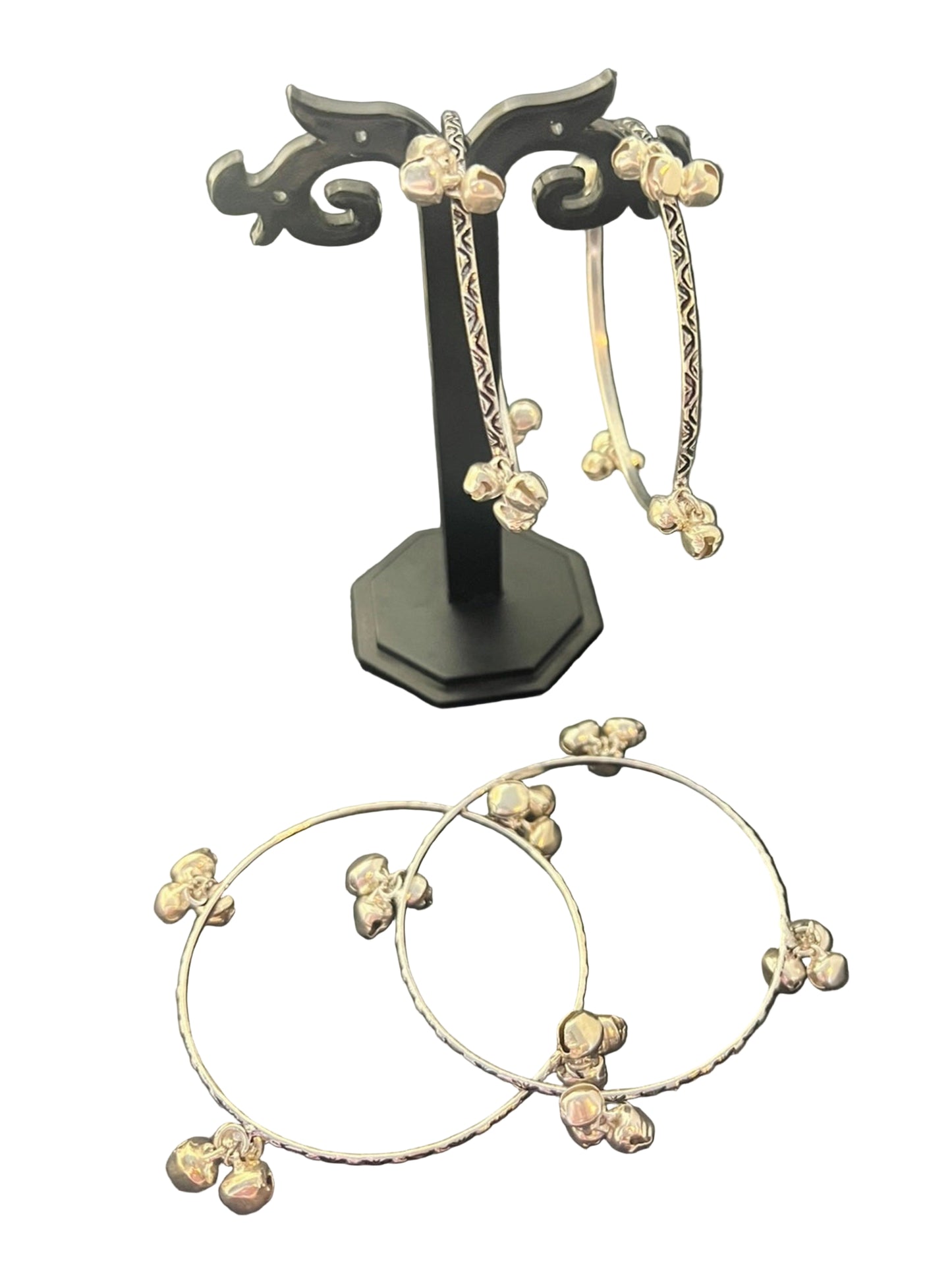 Ghungroo Silver Plated Bangles.