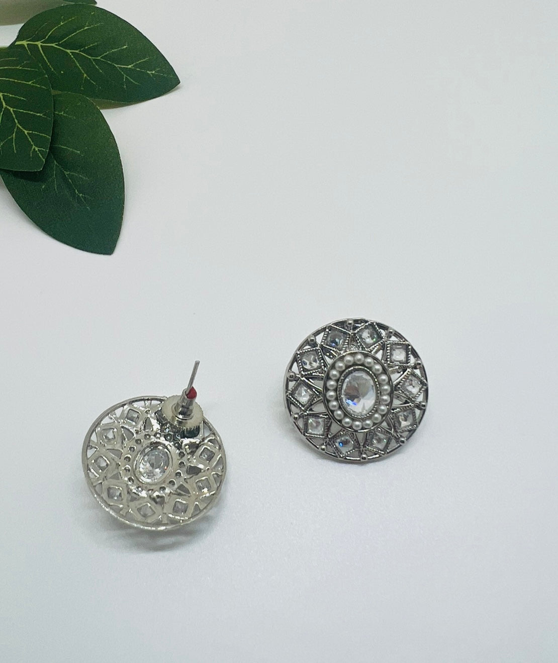 Silver Uncut Diamond Studs
