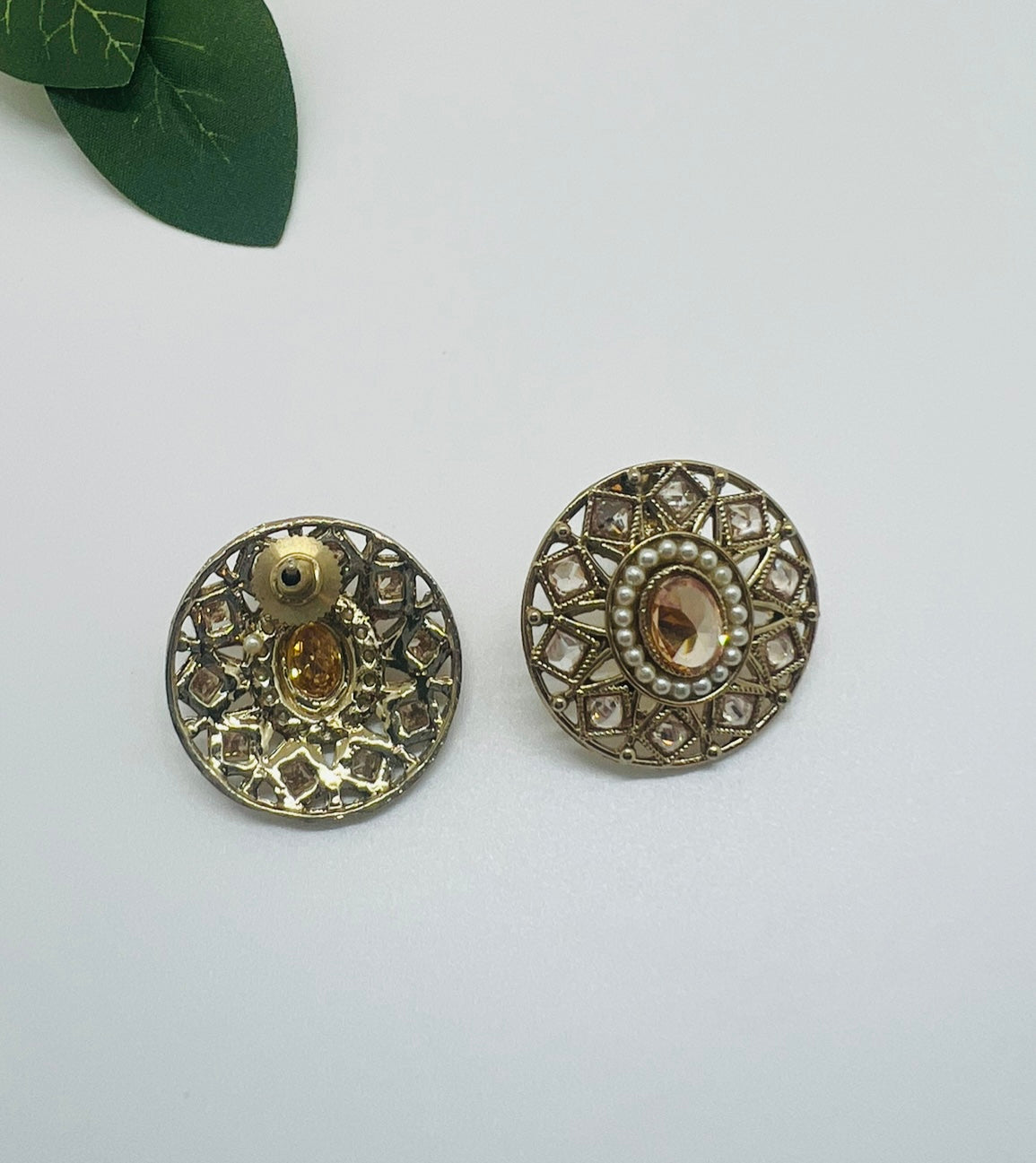 Bronze Uncut Diamond Studs