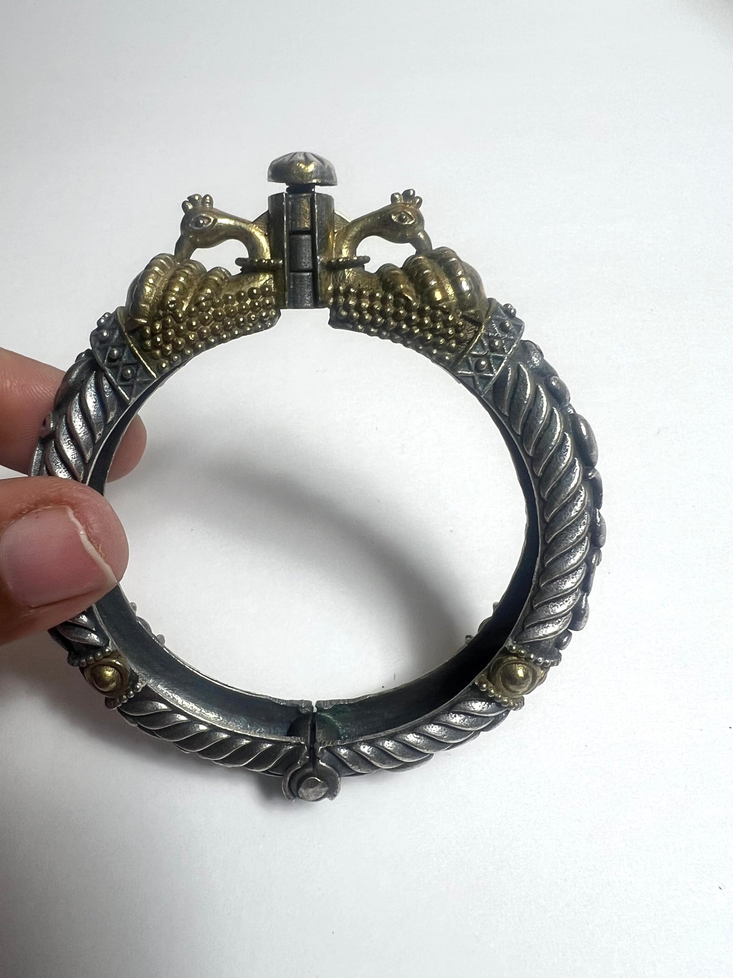 Peacock Dual tone Openable Kada/Bangle