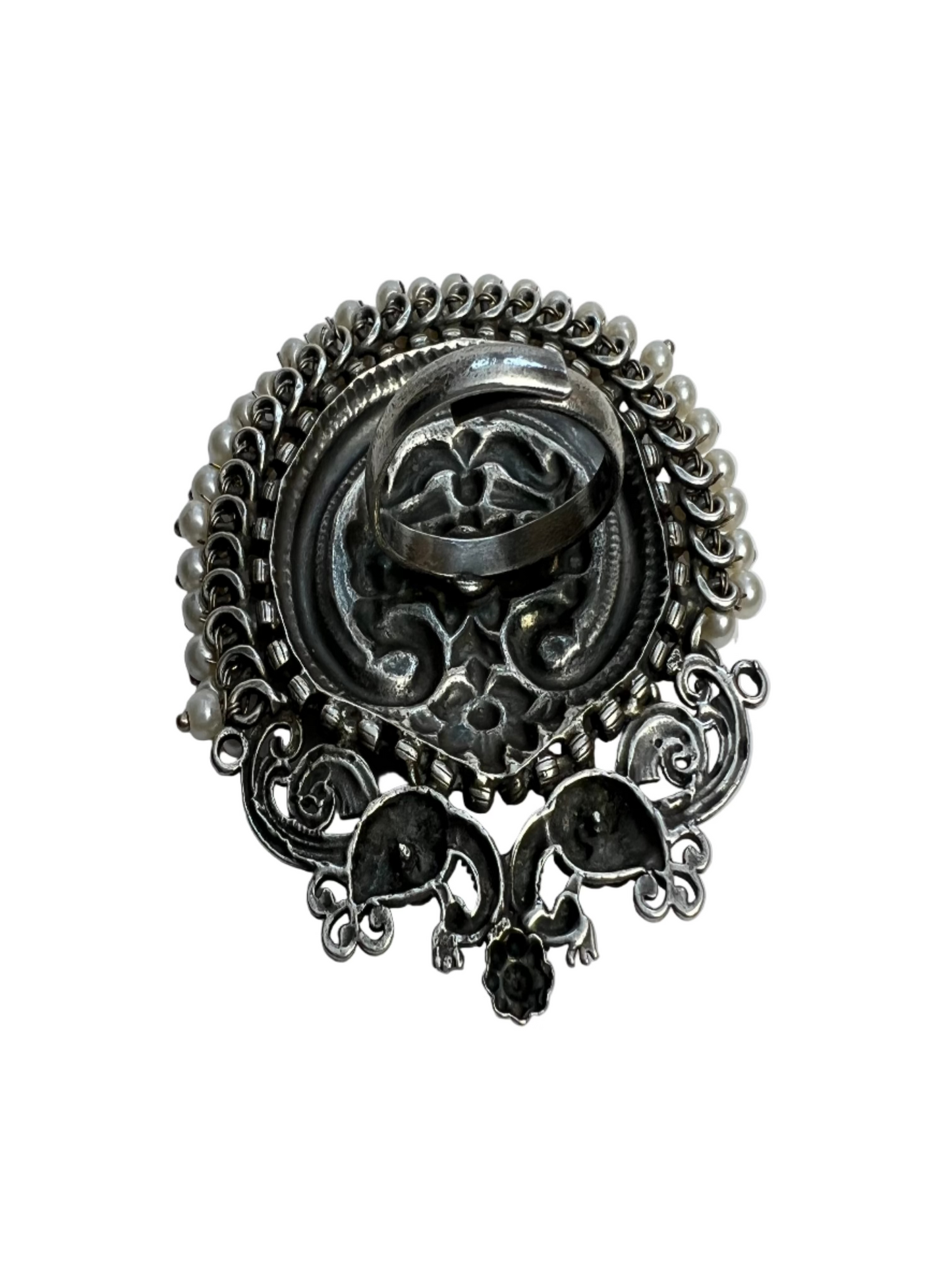 Pearl Peacock Ring