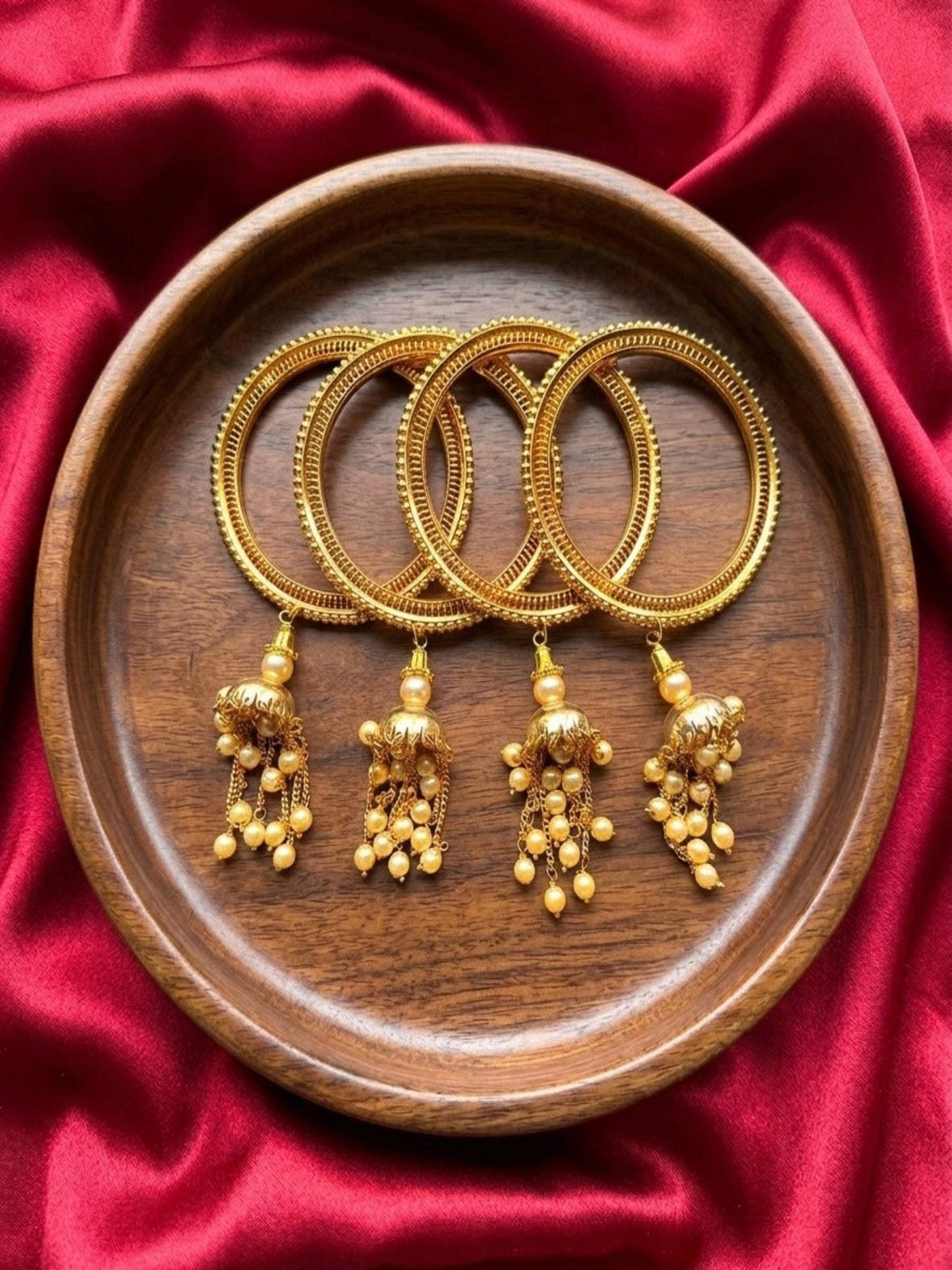 Pearl Tassle Bangles