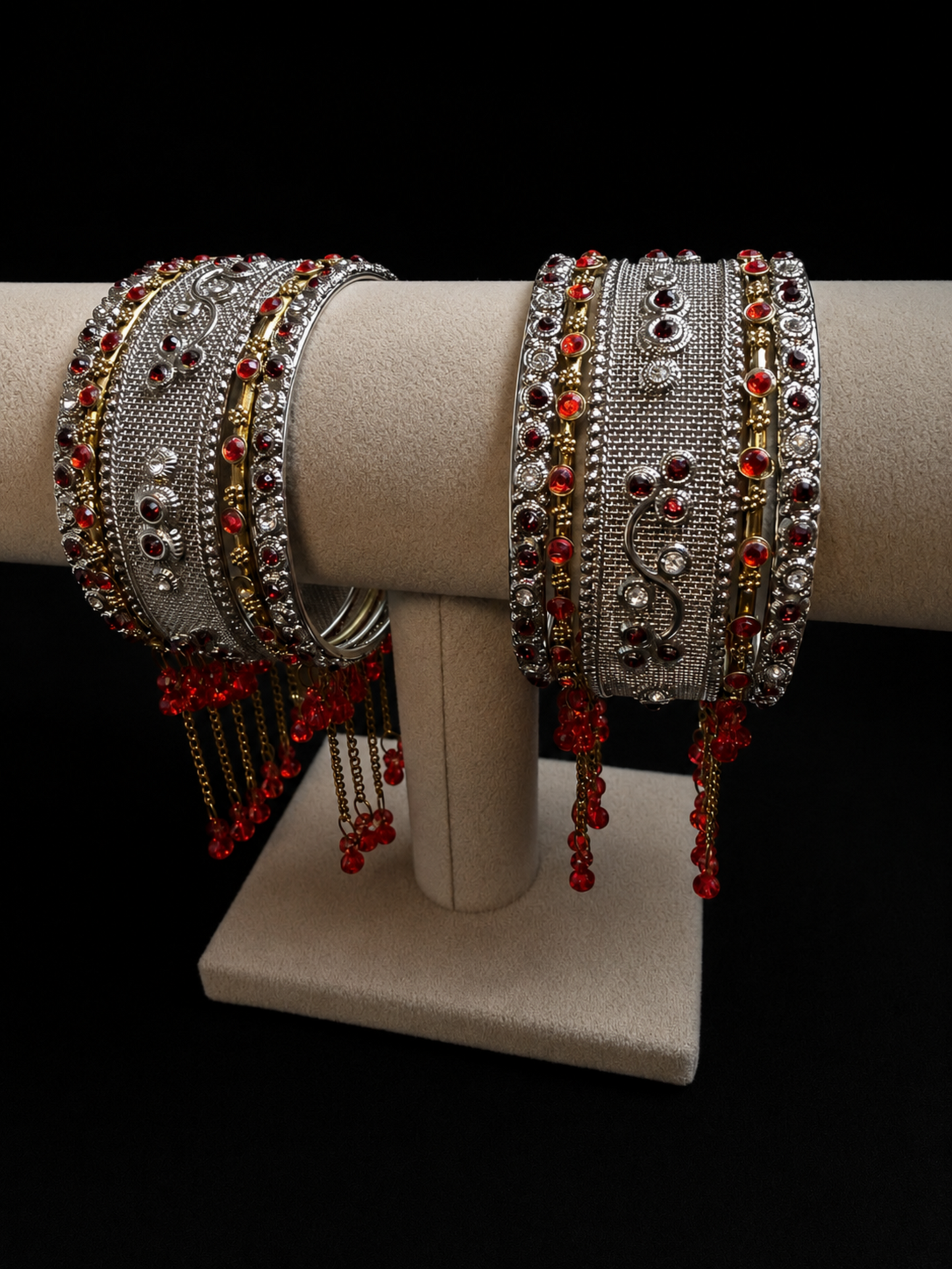 Silver Plated Bangle Set
