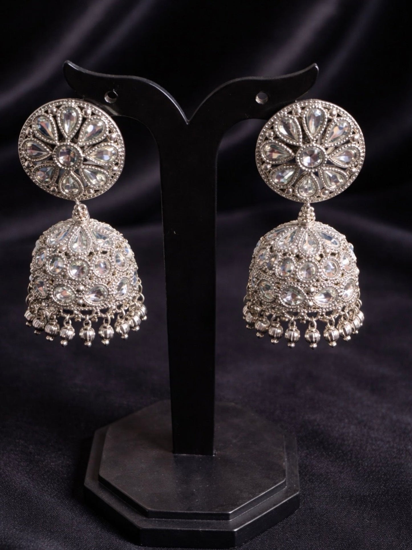 Silver plated Jhumkas