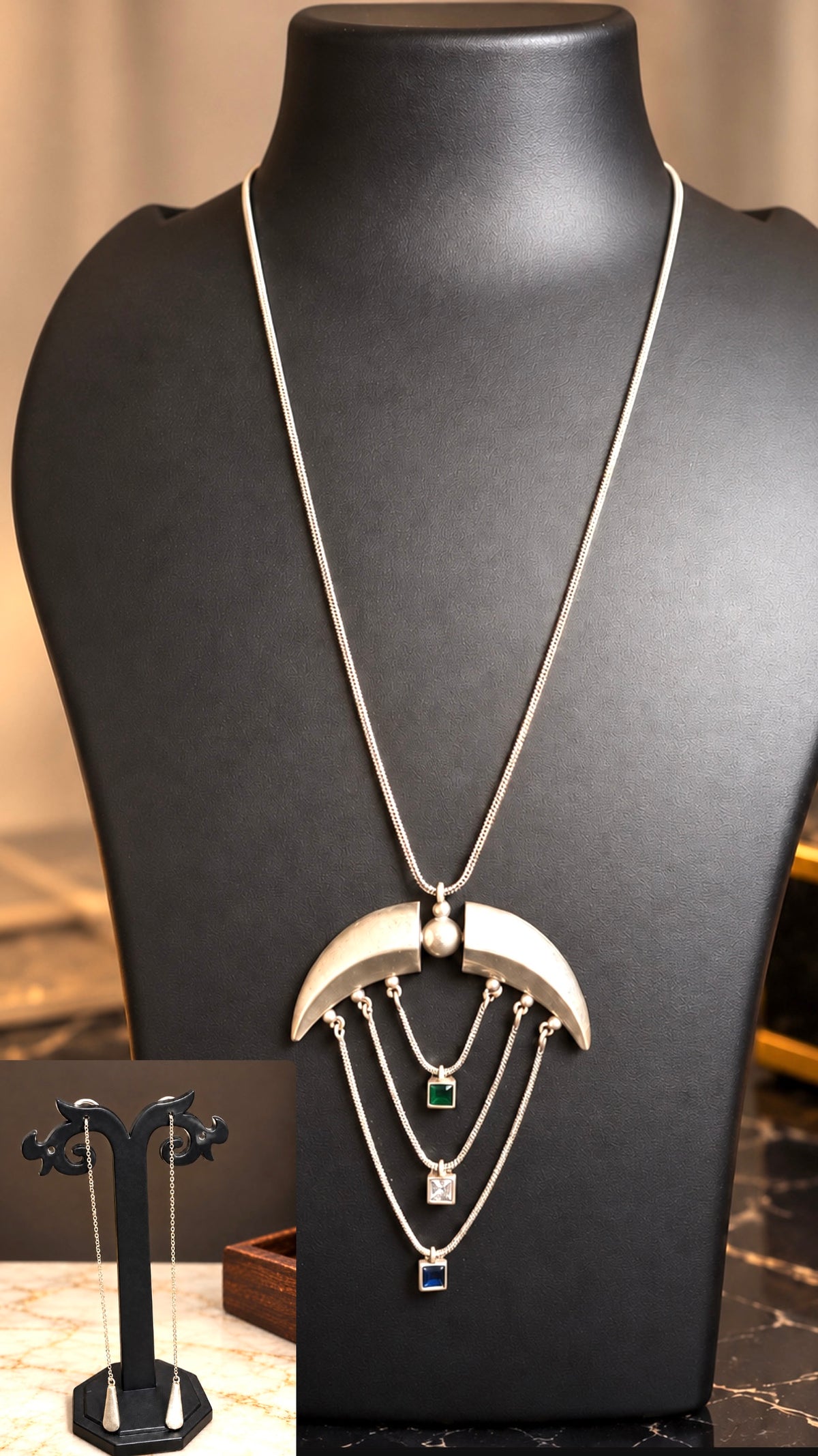 German Silver Long Necklace