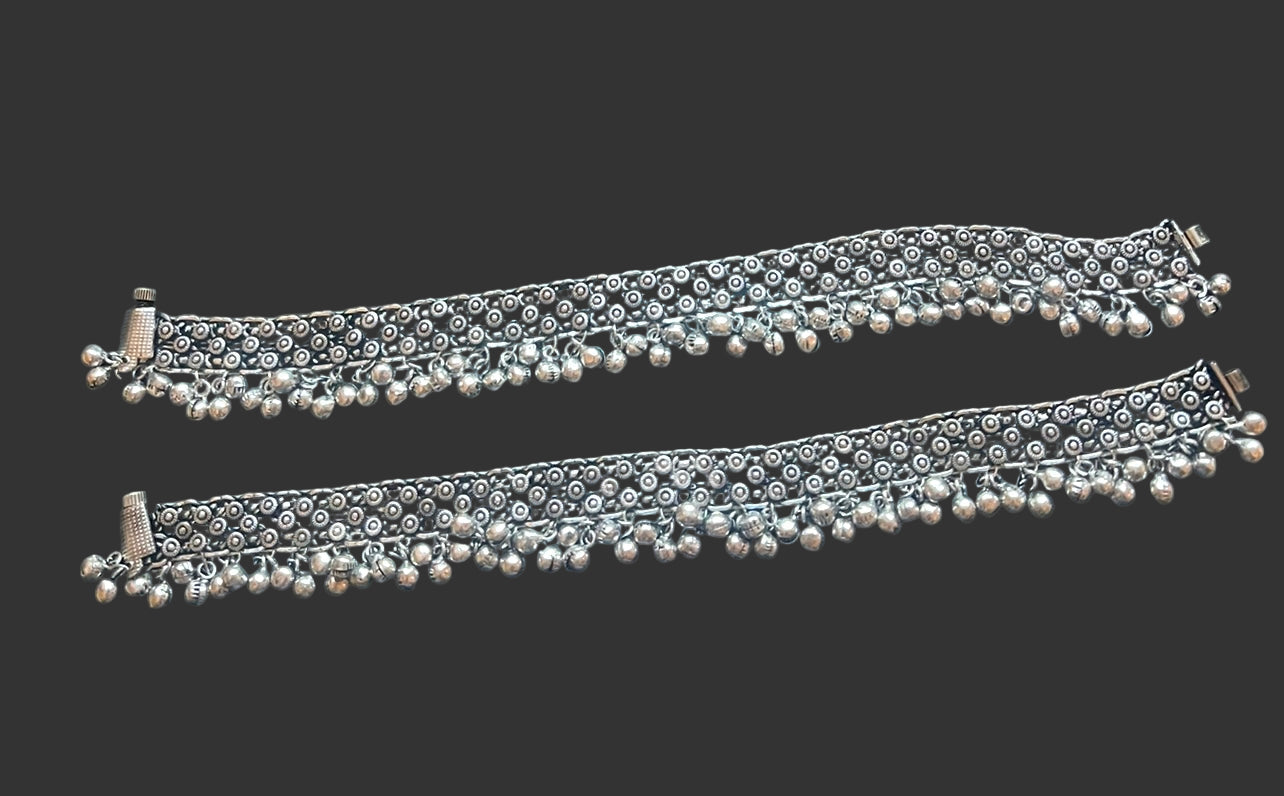 German Silver Thick Anklets