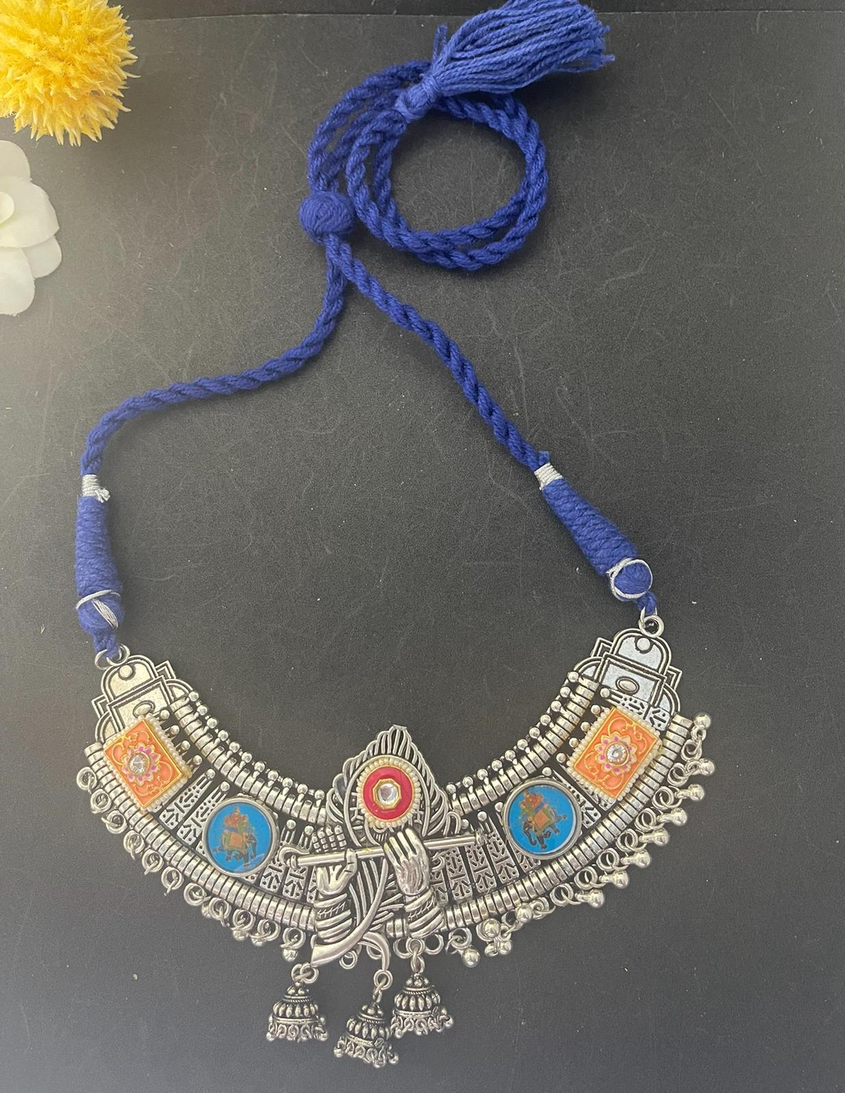 Temple Krishna Necklace Set