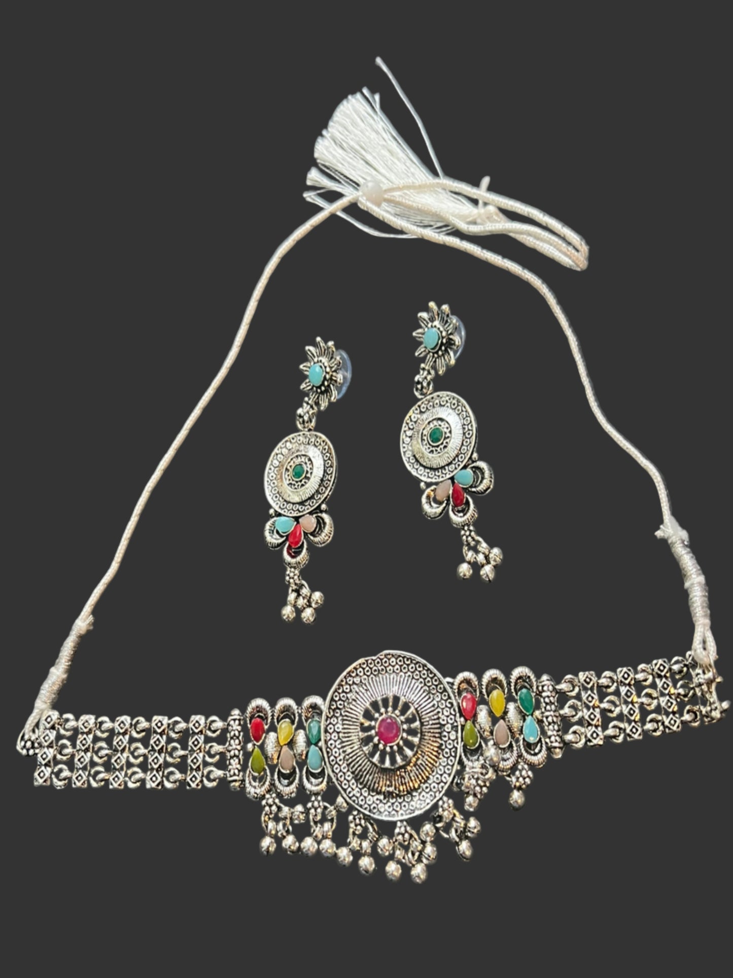 Multi color Choker/Necklace set
