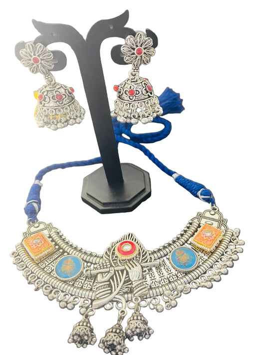 Temple Krishna Necklace Set