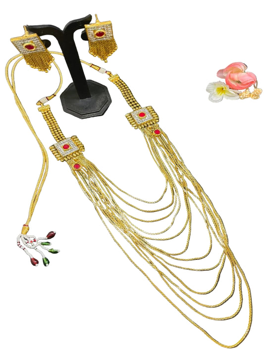 Layered Necklace with stonework