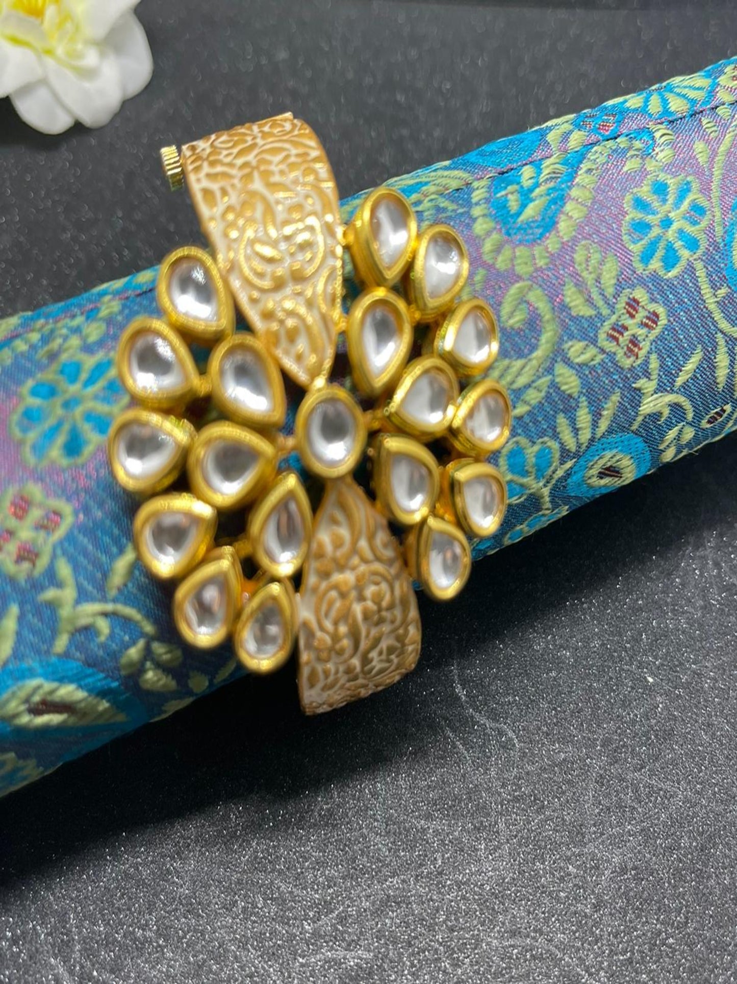 Kundan Openable Bracelets. Size-2.2/2.4