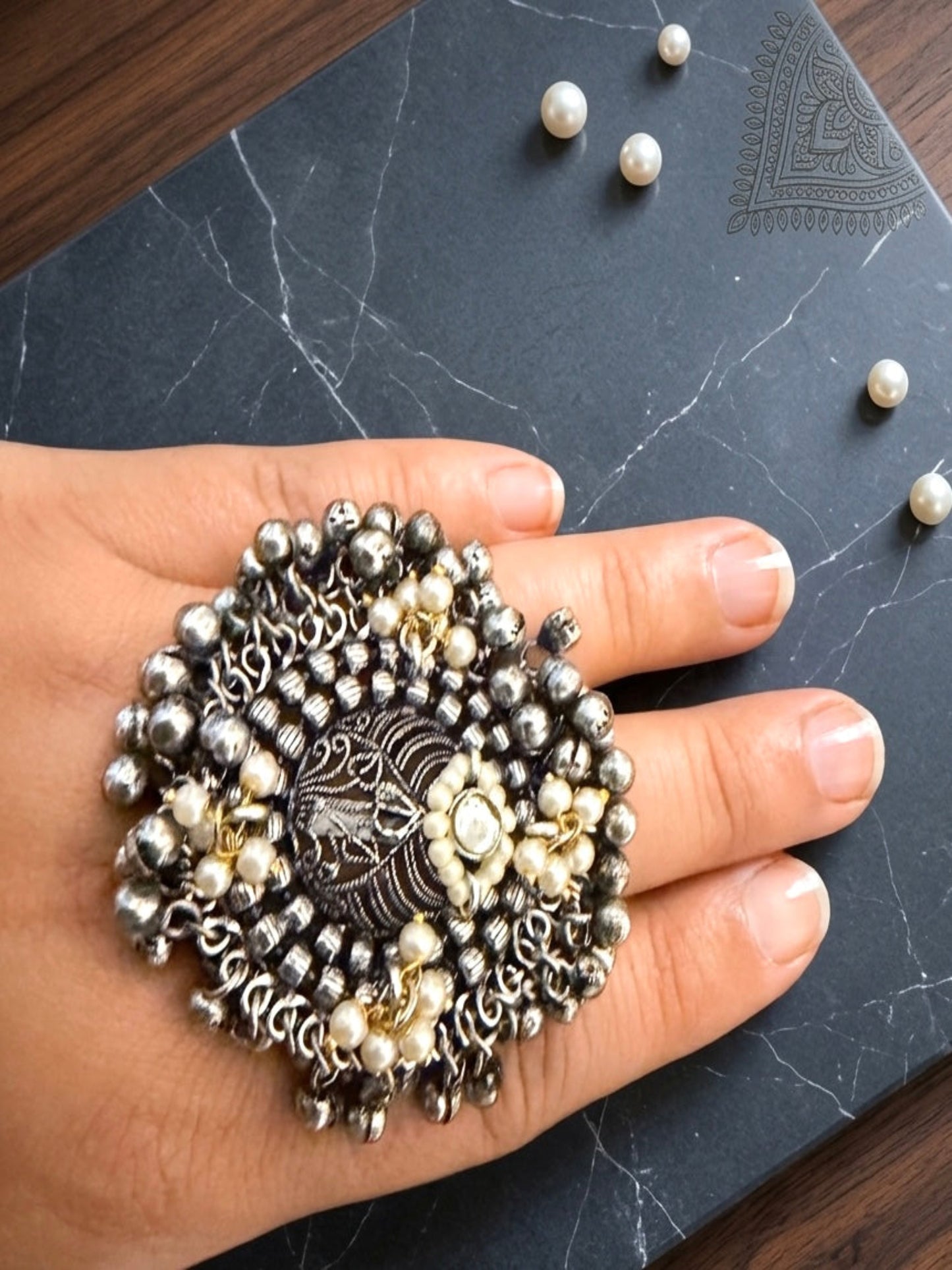 Ghungroo Pearl Ring