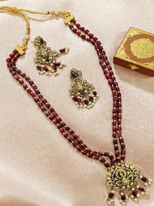 Beads Antique Long Necklace Set