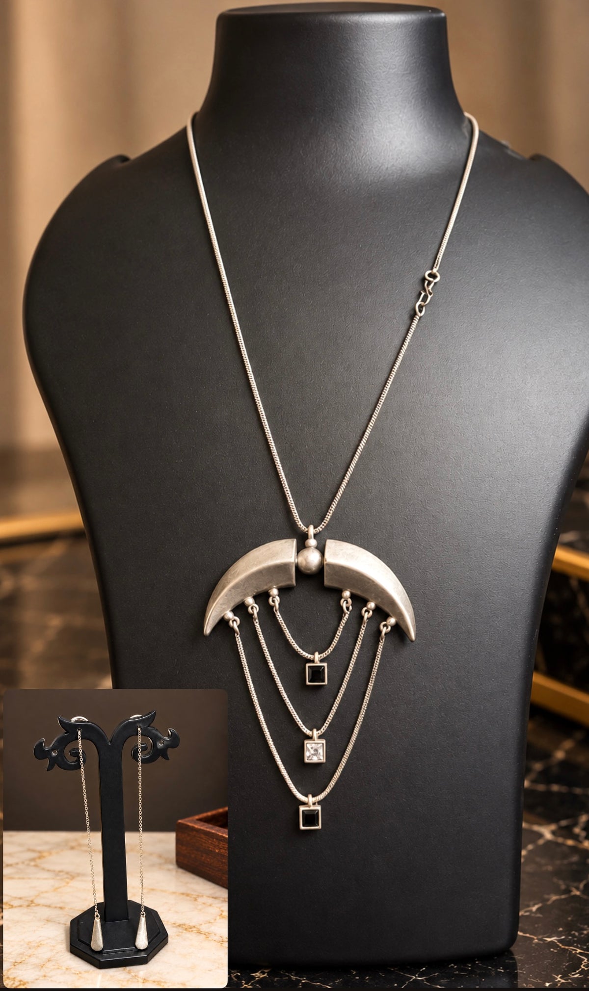 German Silver Long Necklace