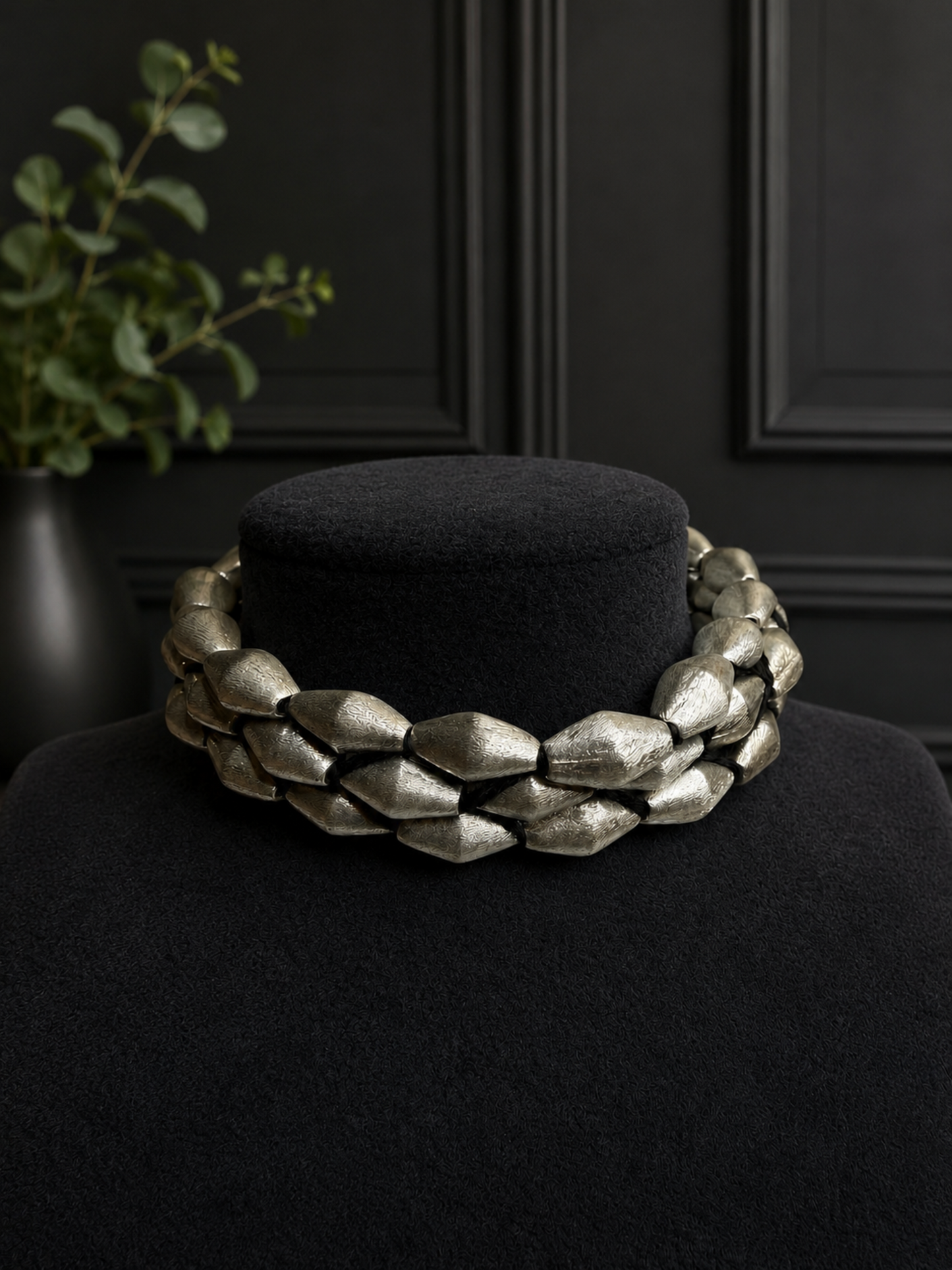 Silver Plated Dholki Choker/Necklace Set