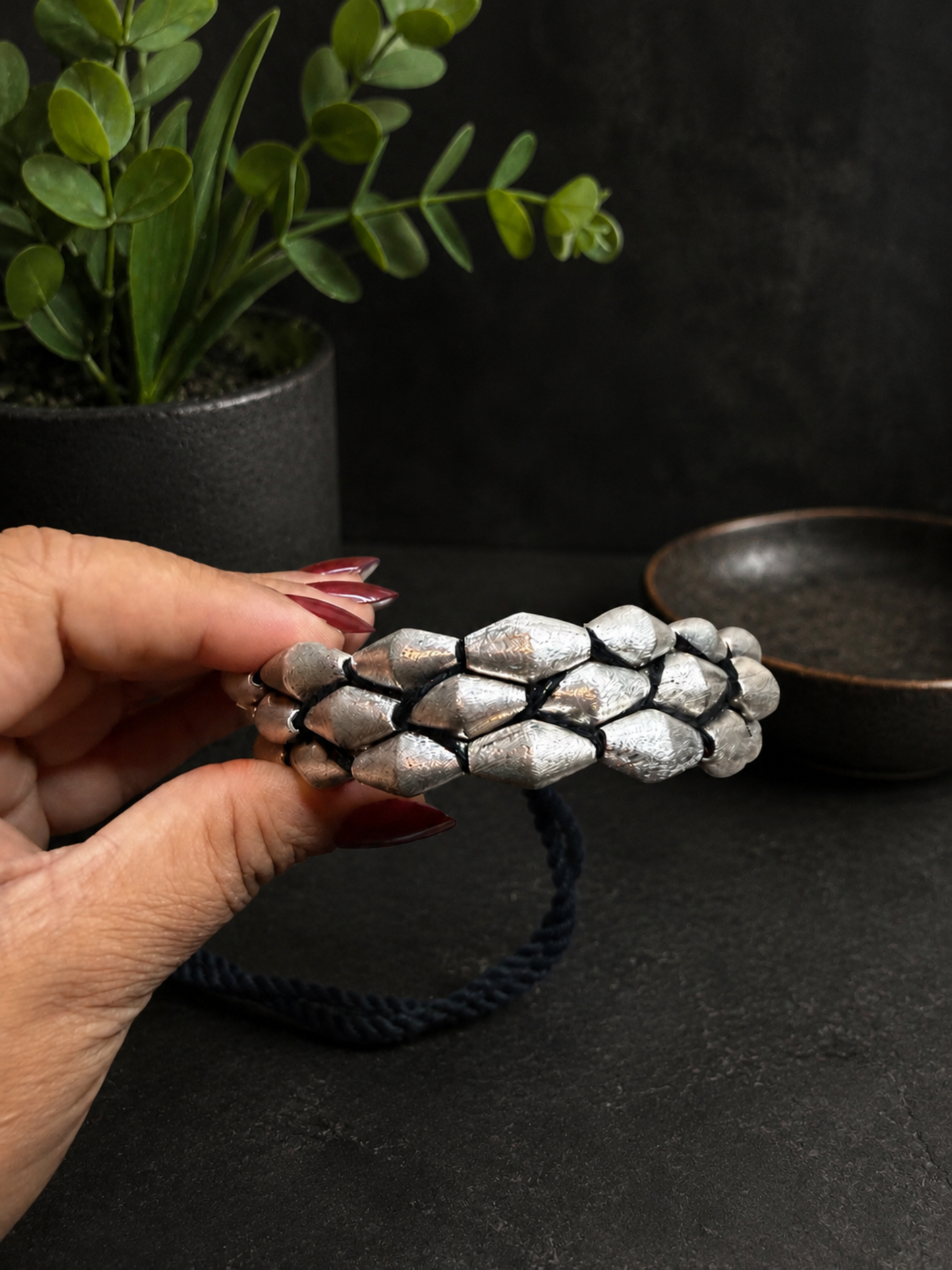 Silver Plated Dholki Choker/Necklace Set