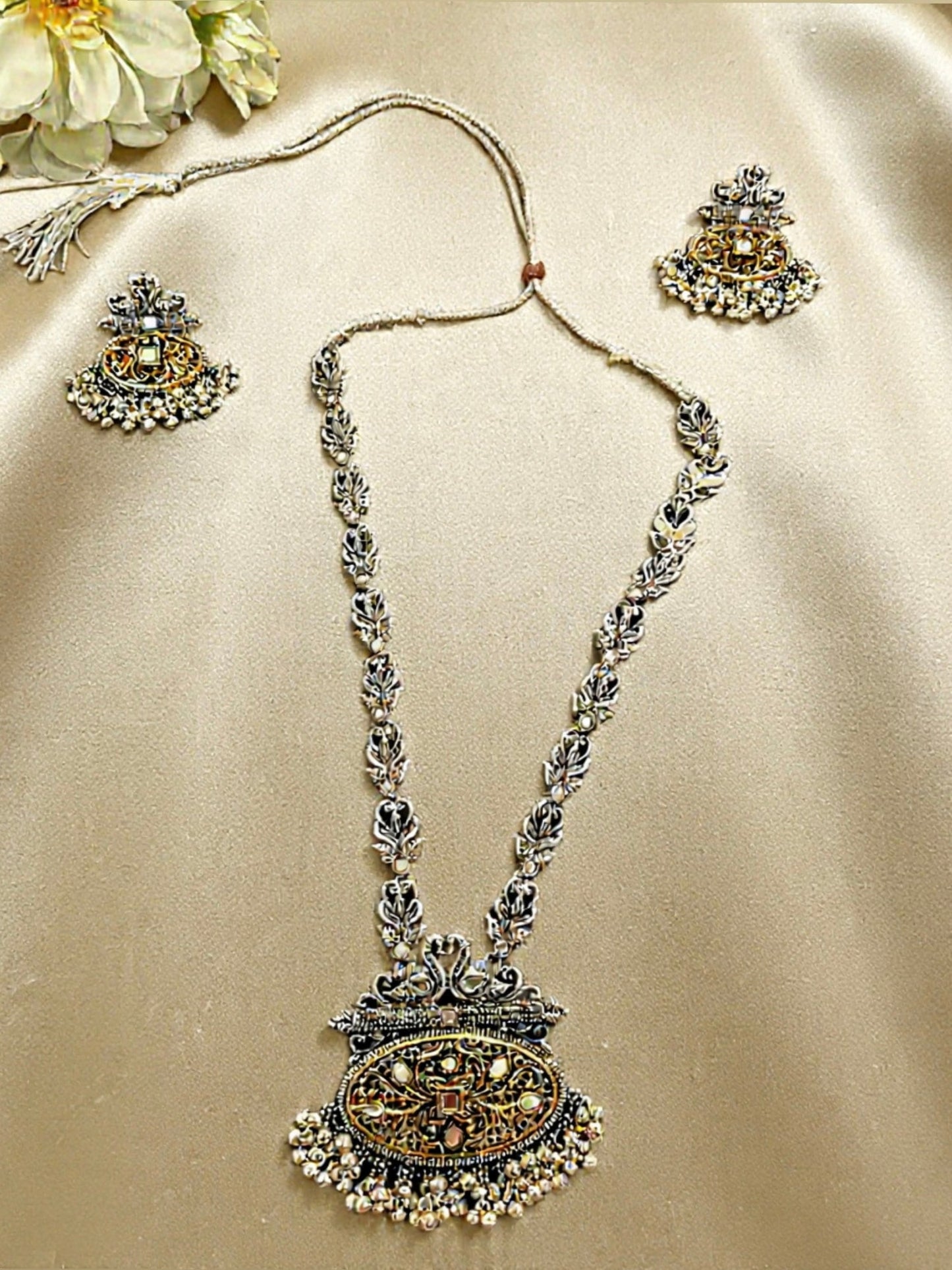 Dual Tone Long Necklace