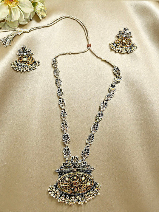 Dual Tone Long Necklace